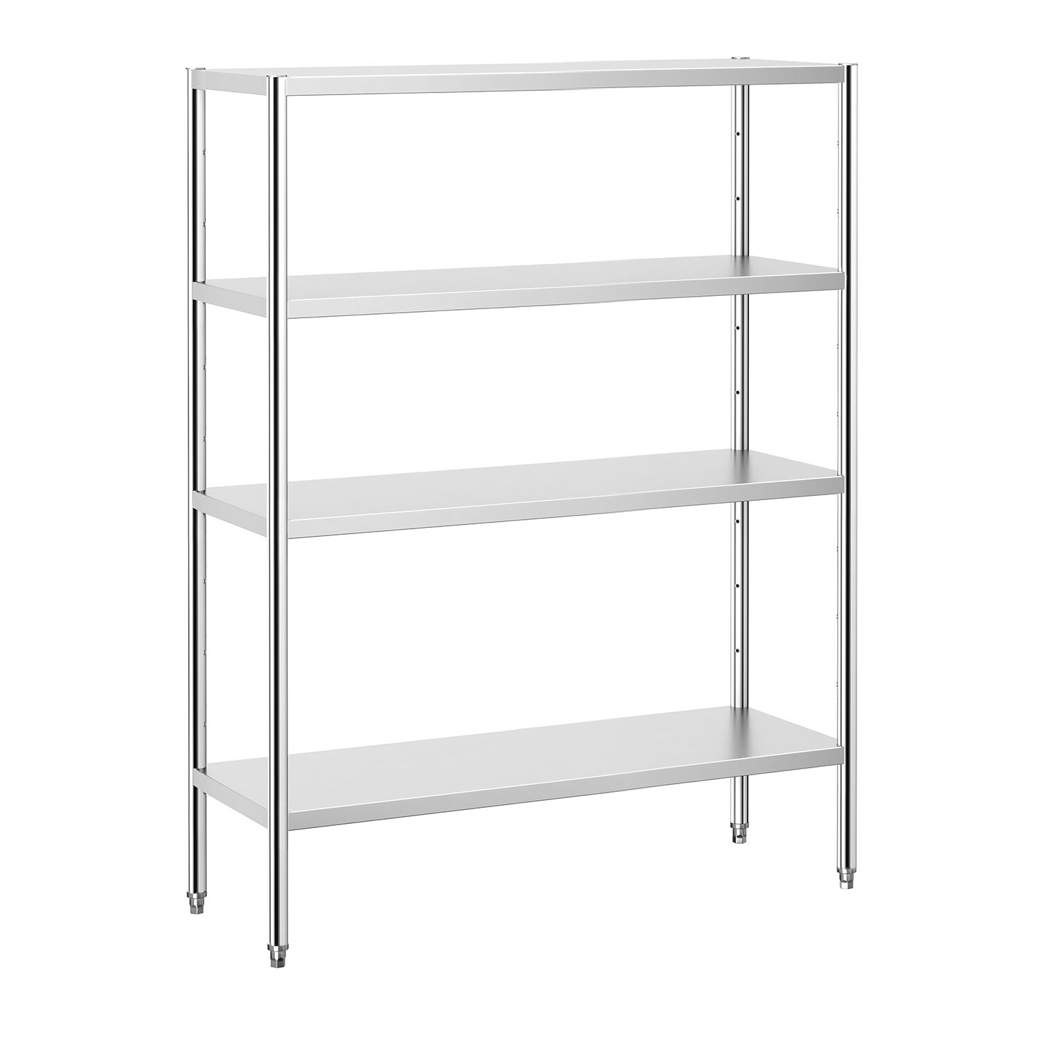 Étagère en inox PREMIUM - 1400 x 490 mm - avec 4 étagères (réglables)
