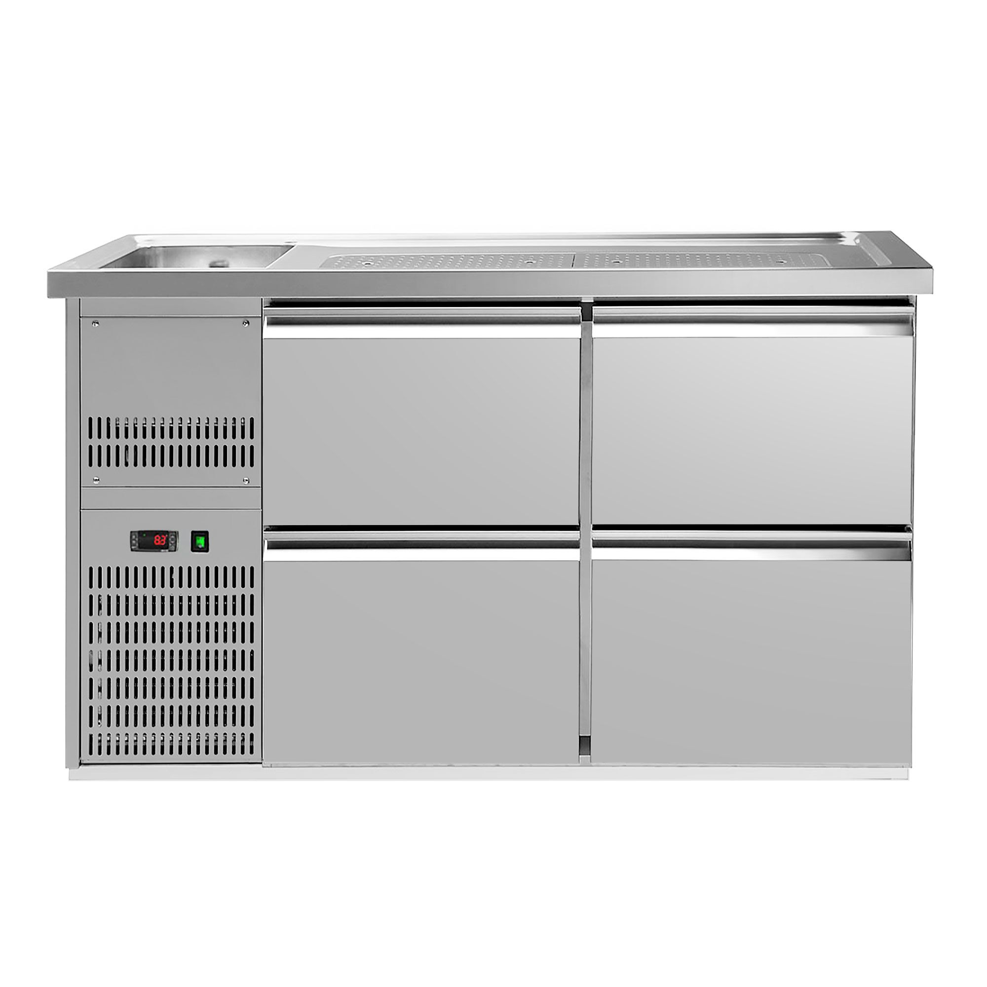 Direct Draw Beer Dispenser / Kegerator PREMIUM PLUS - 1550x700mm - 4 Drawers