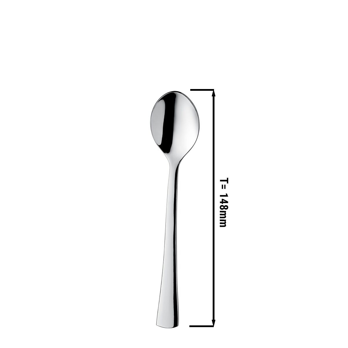 (12 pcs) Cuillère à dessert Alessandra - Acier inoxydable 18/10 - 147mm - 12 pièces