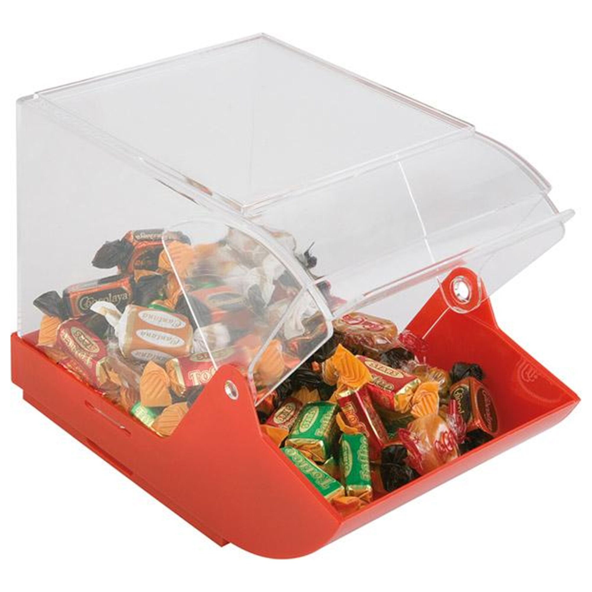 (6 pièces) Boîte universelle - avec couvercle frontal - 230x145 mm - Rouge