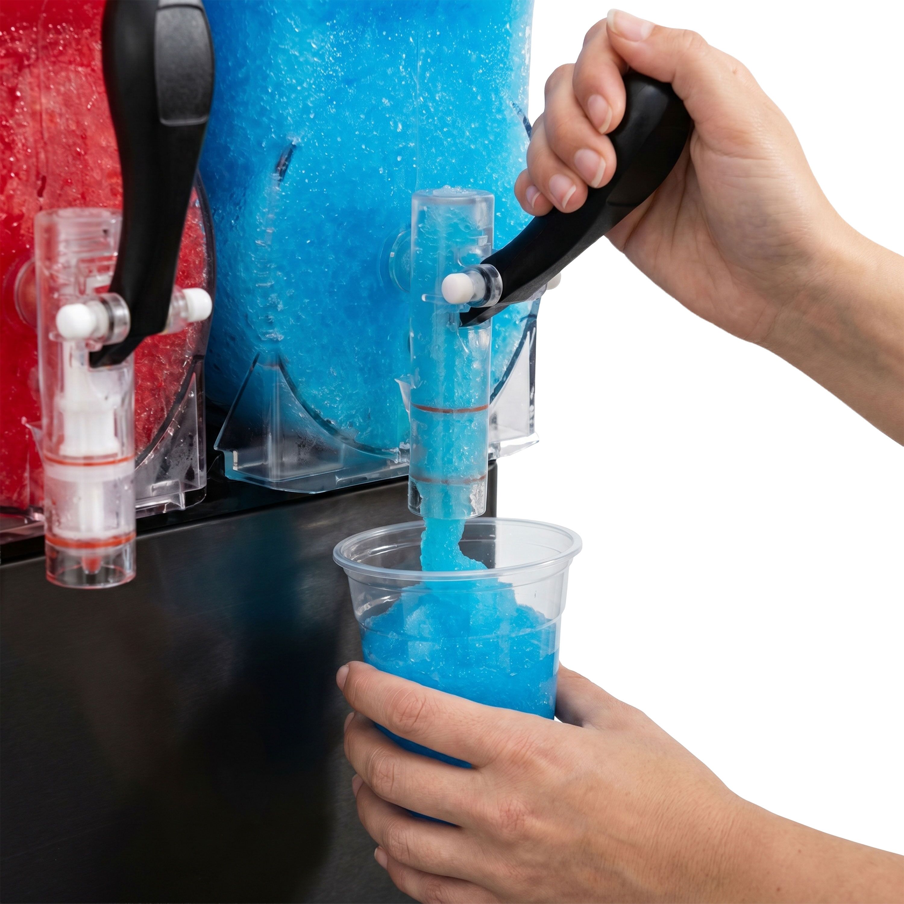 Machine à granita Professionnelle - 2x 12 litres - 710 Watt - Récipient en Tritan - Noir