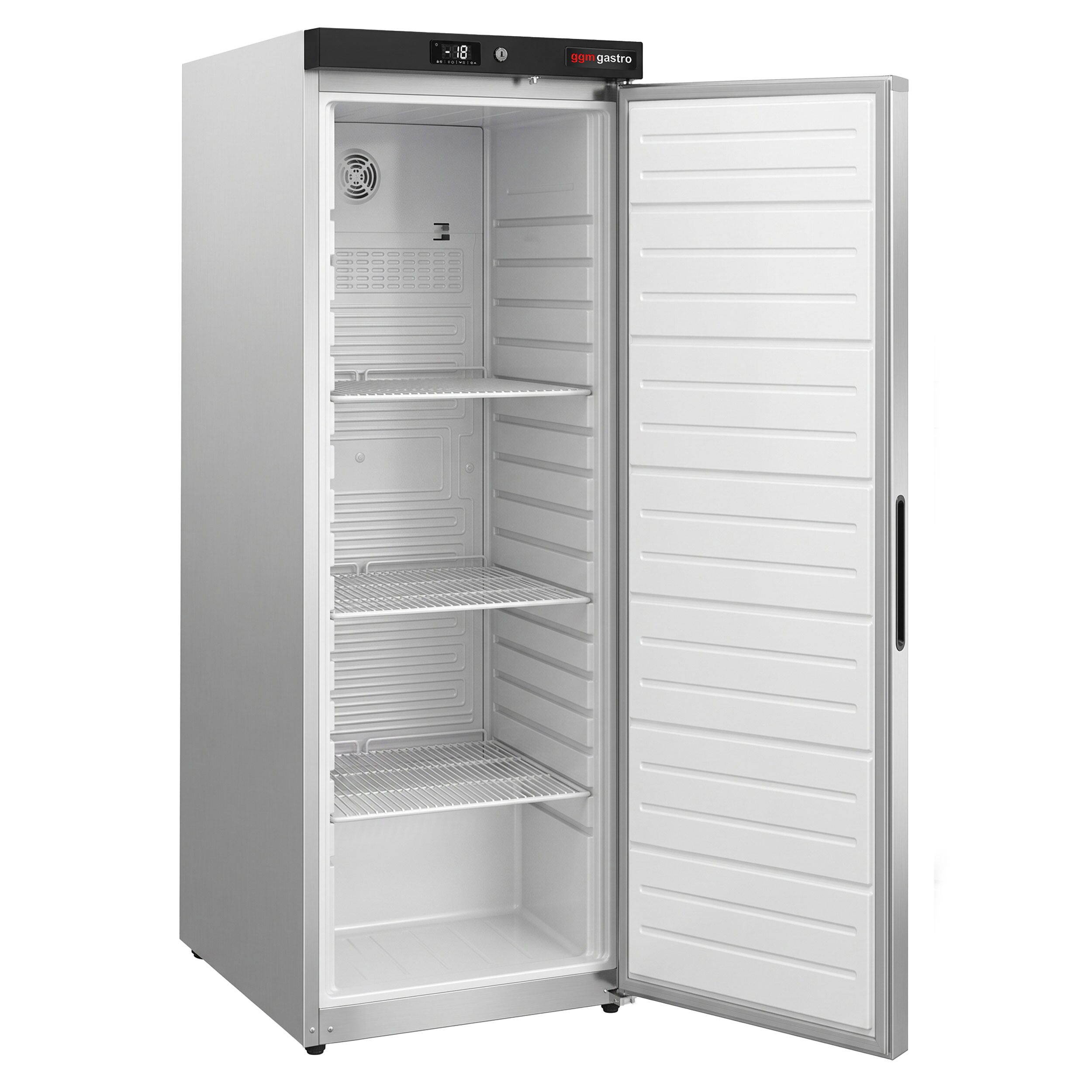 PREMIUM rozsdamentes acél raktárhűtőszekrény – 400 liter – 1 ajtóval