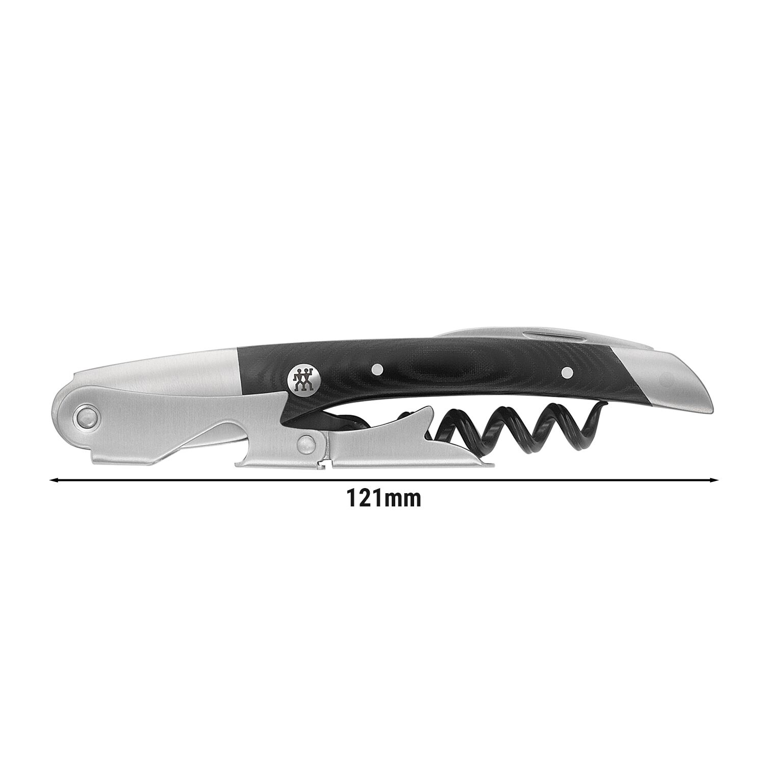 (1 piece) ZWILLING | Sommelier 3‑in‑1 Waiter’s Knife – Micarta Handle, Non‑Stick Spindle – 18/10 Stainless, Matte