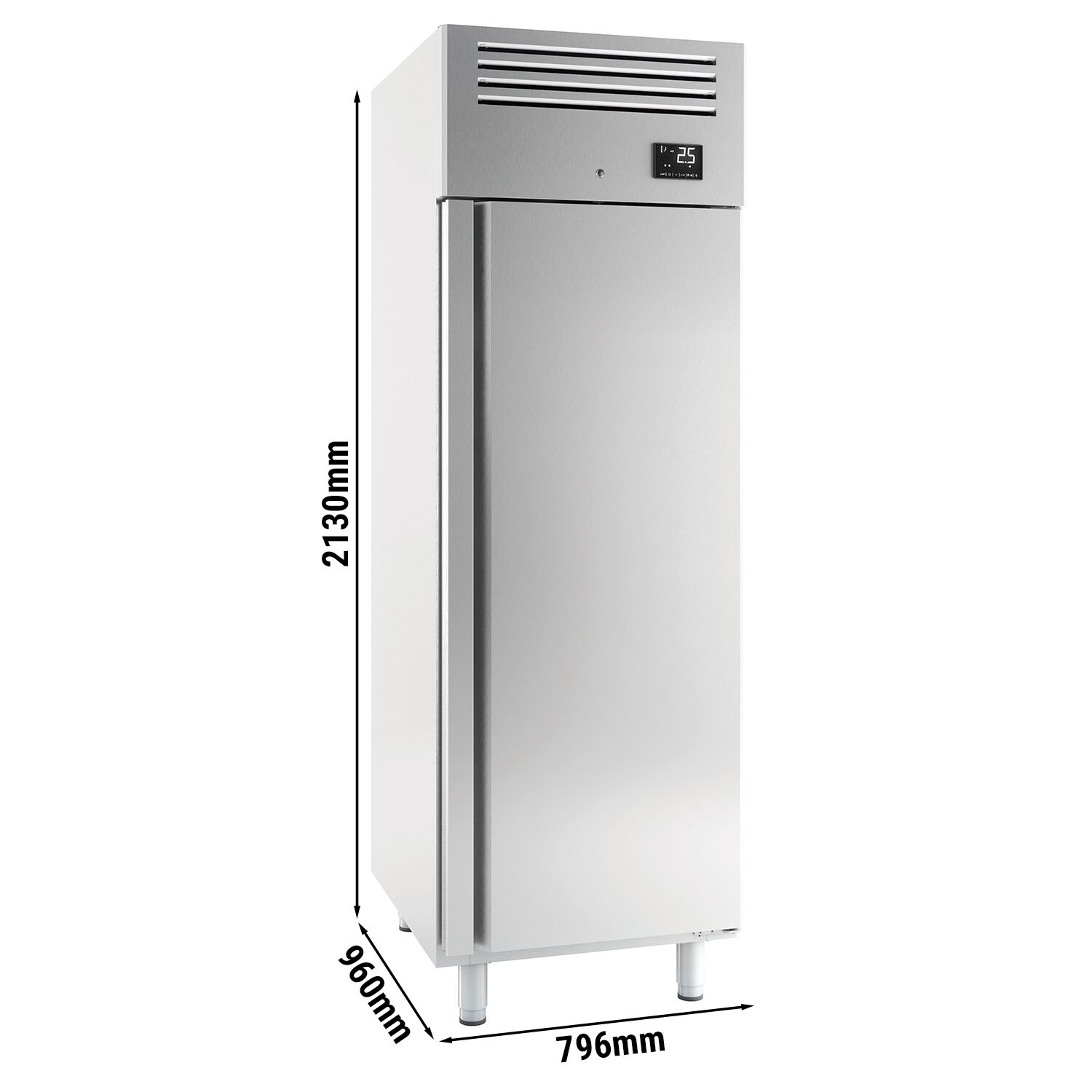 Armoire pâtissière positive Inox AISI 304 - EN 600x800 - 785 L - avec 1 porte & Glissières