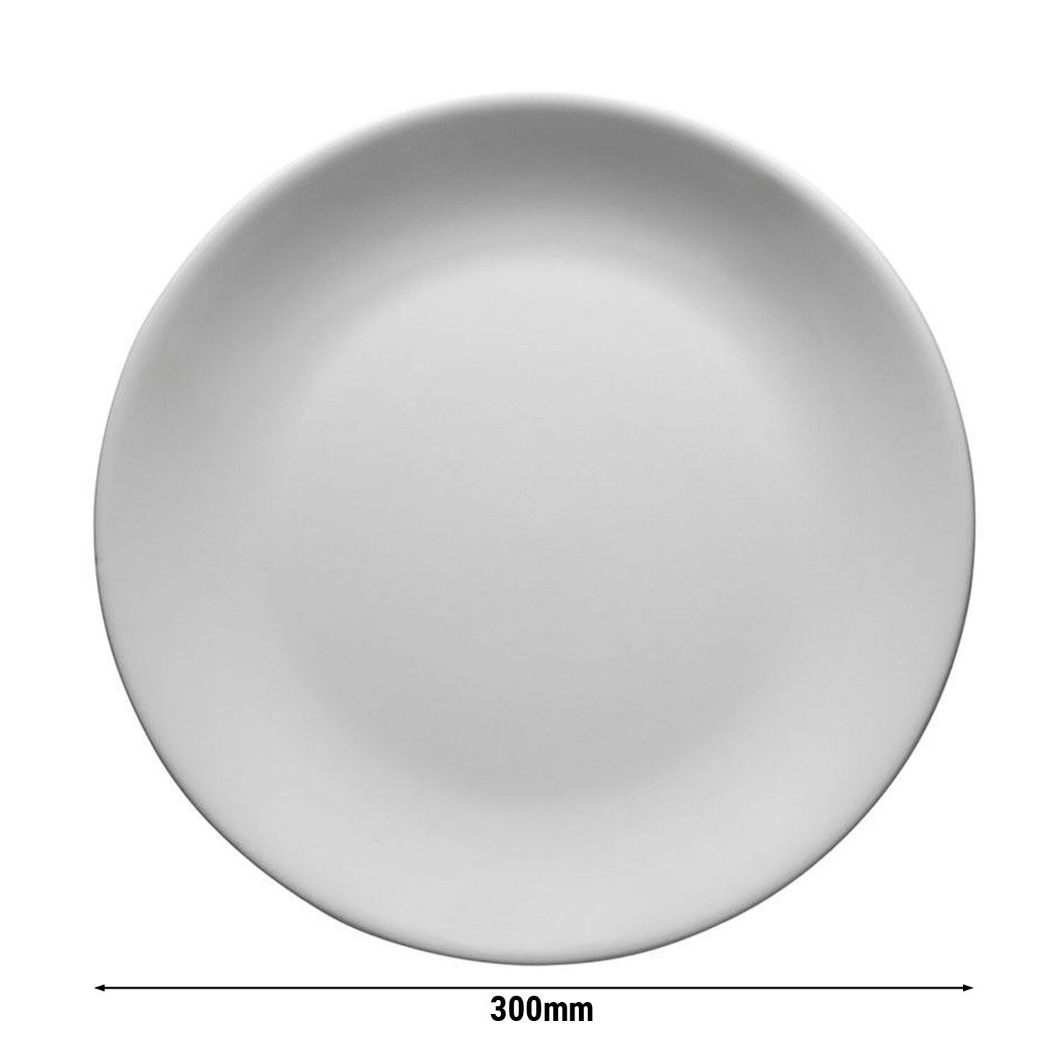 (6 pcs) ENTITY | Pizza Plate - flat - Porcelain - Ø300mm - White