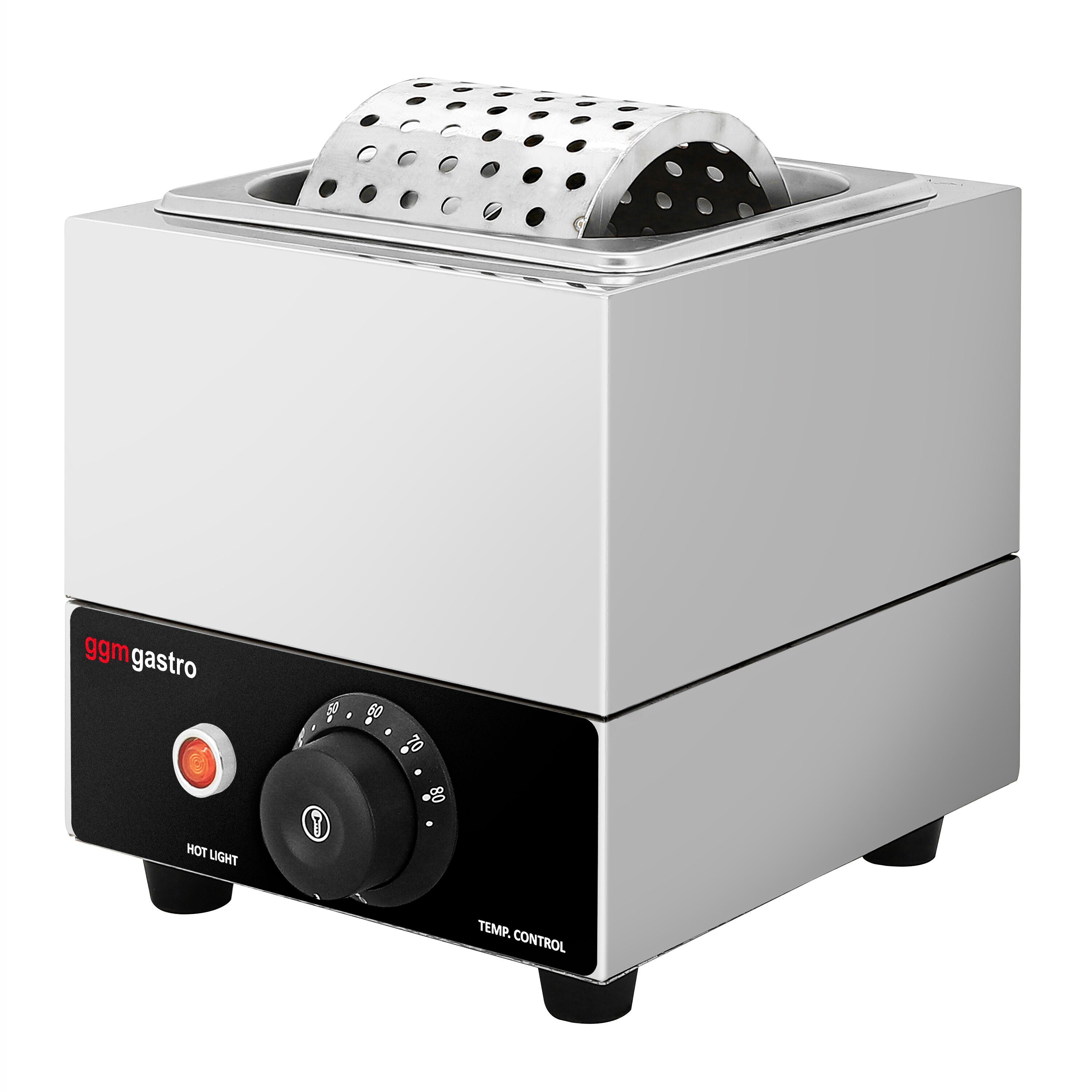 Roue à beurre chauffante Professionnelle - Acier inoxydable - 500W - GN 1/6 - Profondeur 100mm