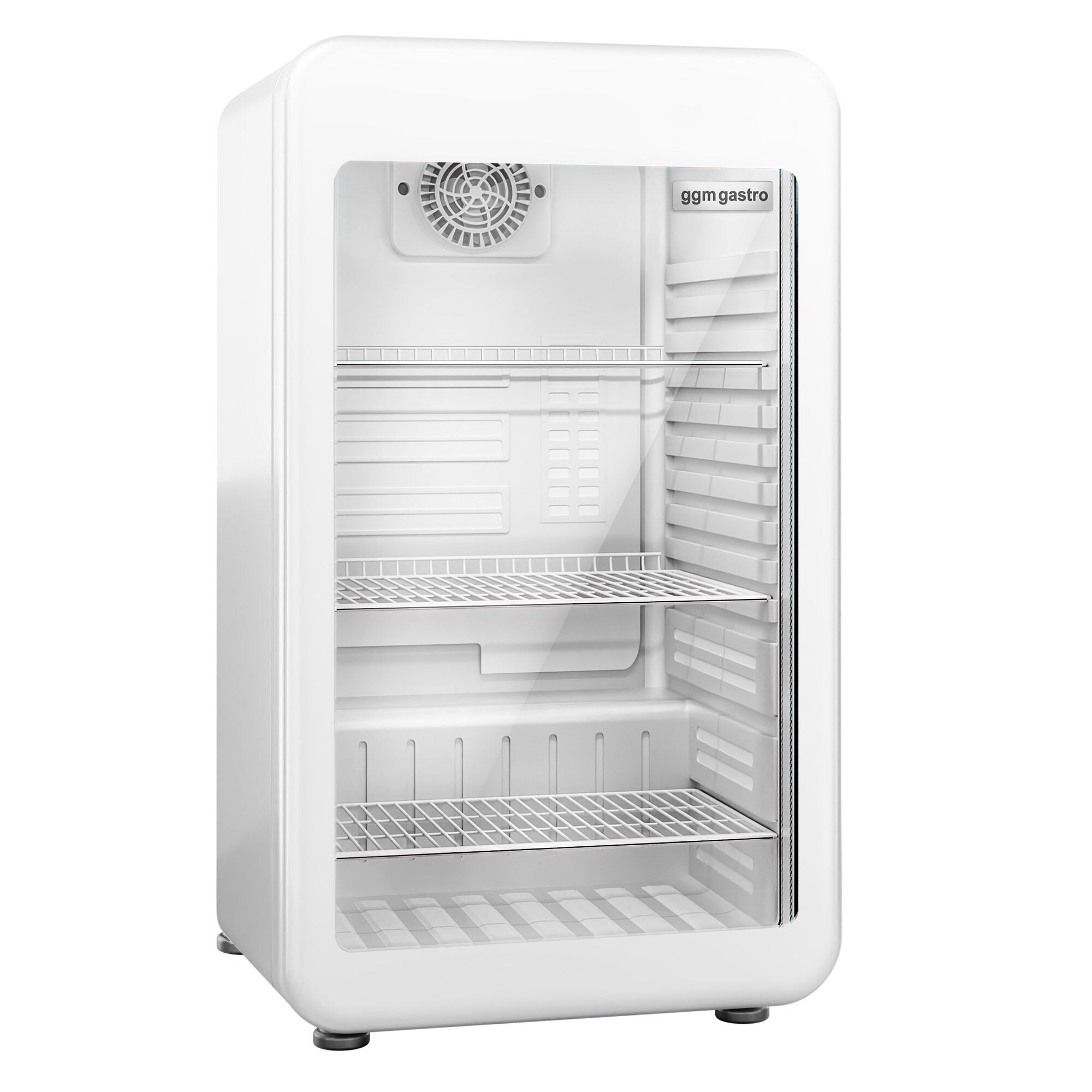 Minibar - 495mm - 113L - avec 1 porte en verre - Blanc - double vitrage, porte réversible
