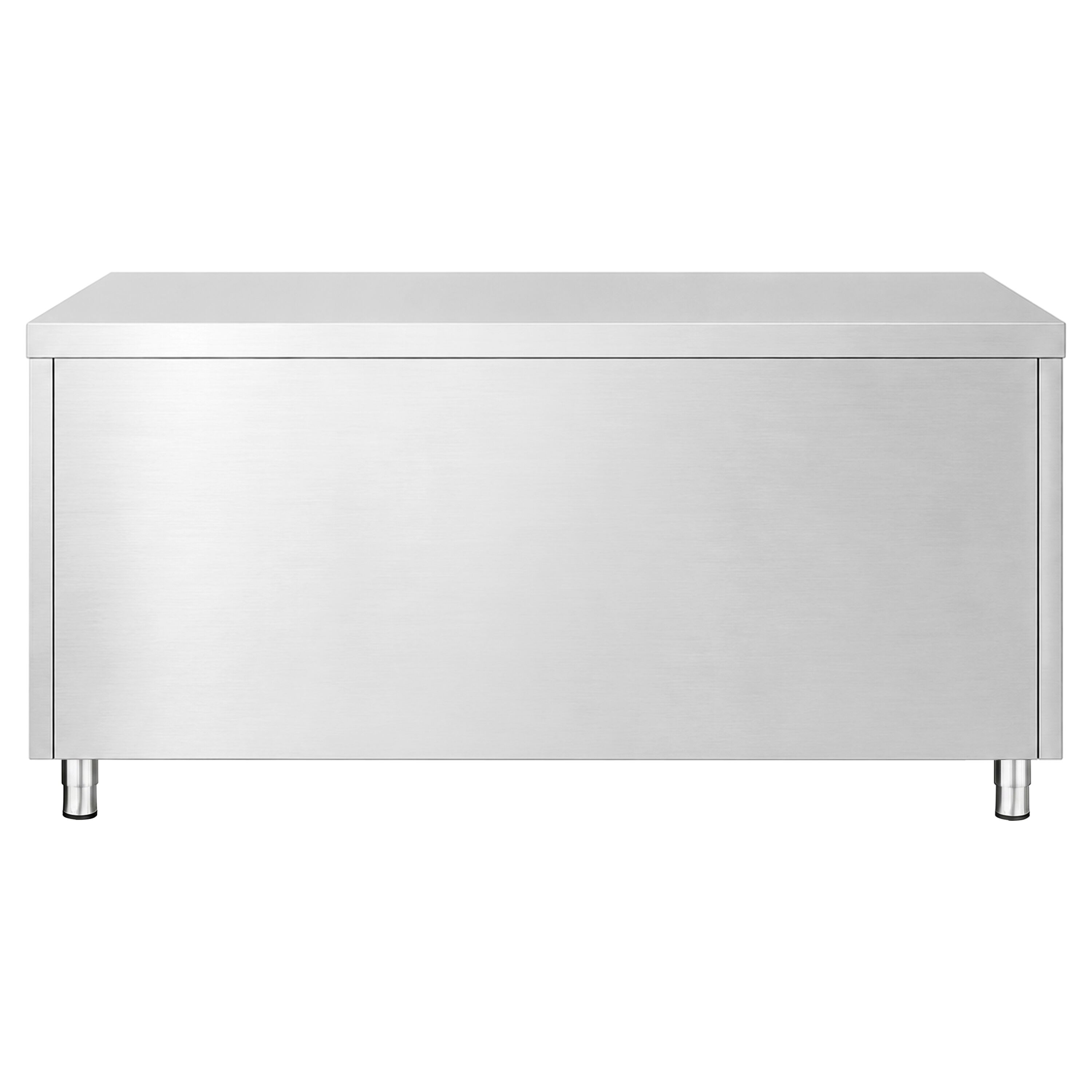 Armoire de travail en acier inoxydable PREMIUM - 1 600 x 600 mm - avec 3 tiroirs et une porte coulissante