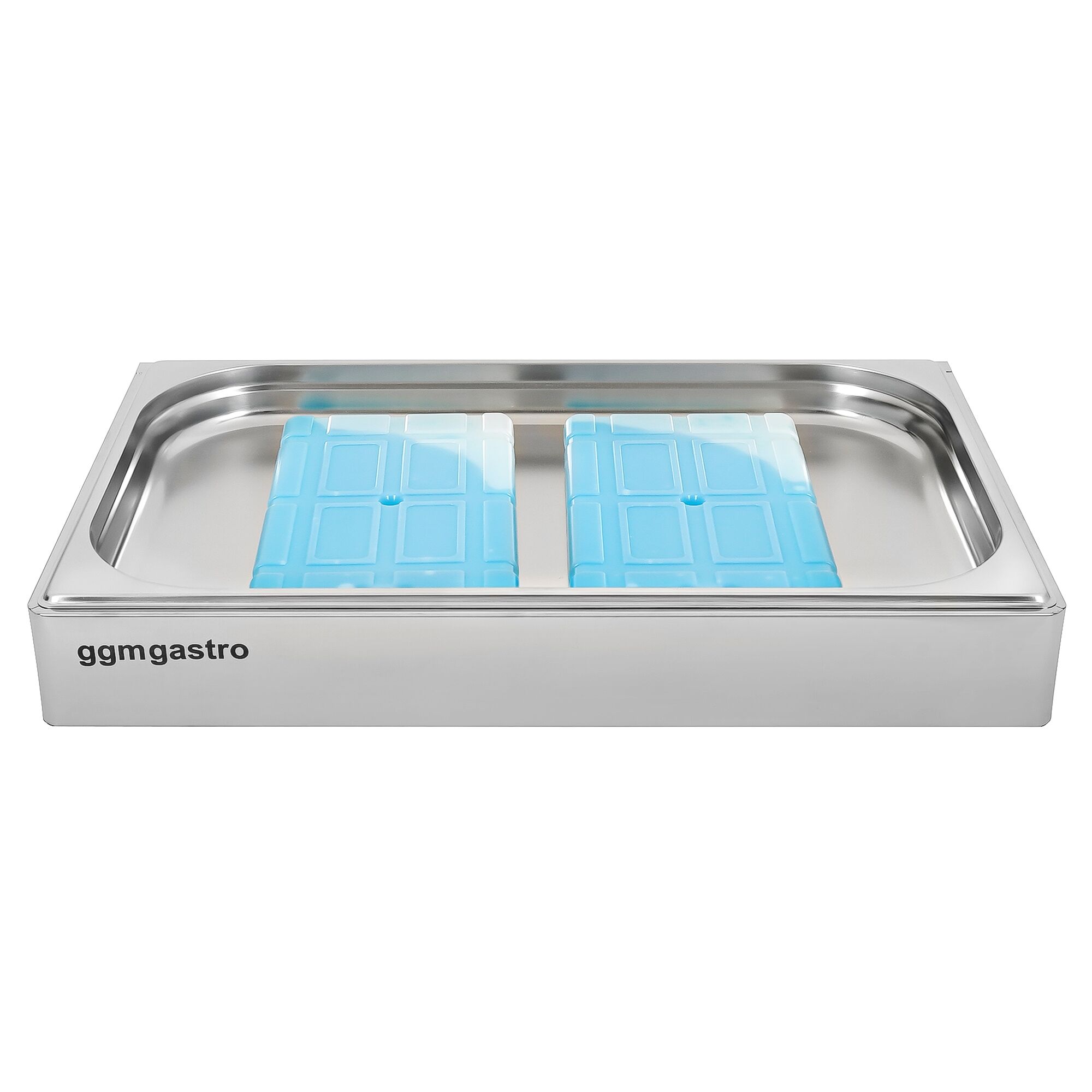 Couvercle de présentation roll-top - Dôme - GN 1/1 - Acier inoxydable - 540x335mm - Hauteur:255mm - incl. bac GN 1/1, deux packs de froid