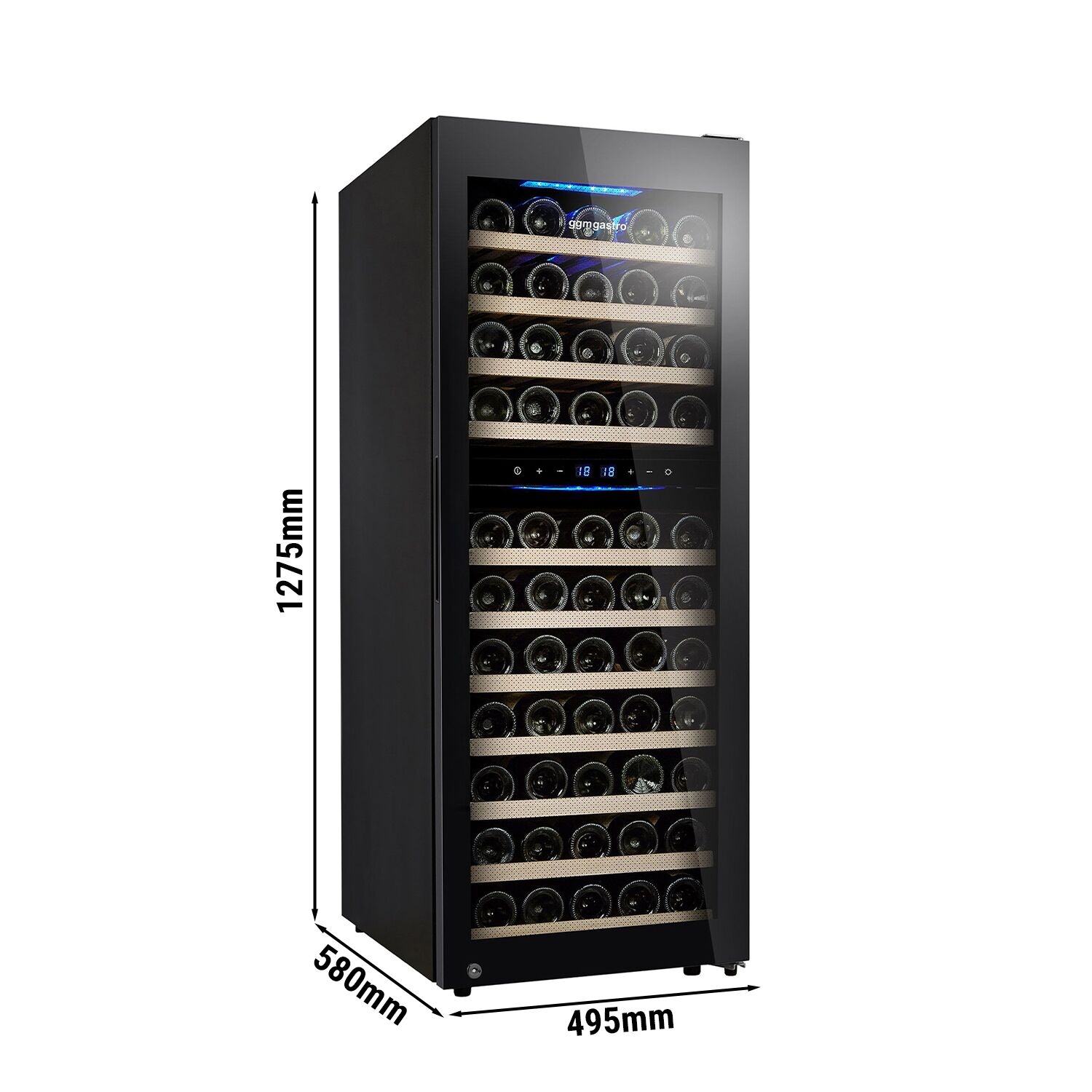 Cave à Vin - 2 Zones Climatiques - 200 Litres - max. 73 Bouteilles