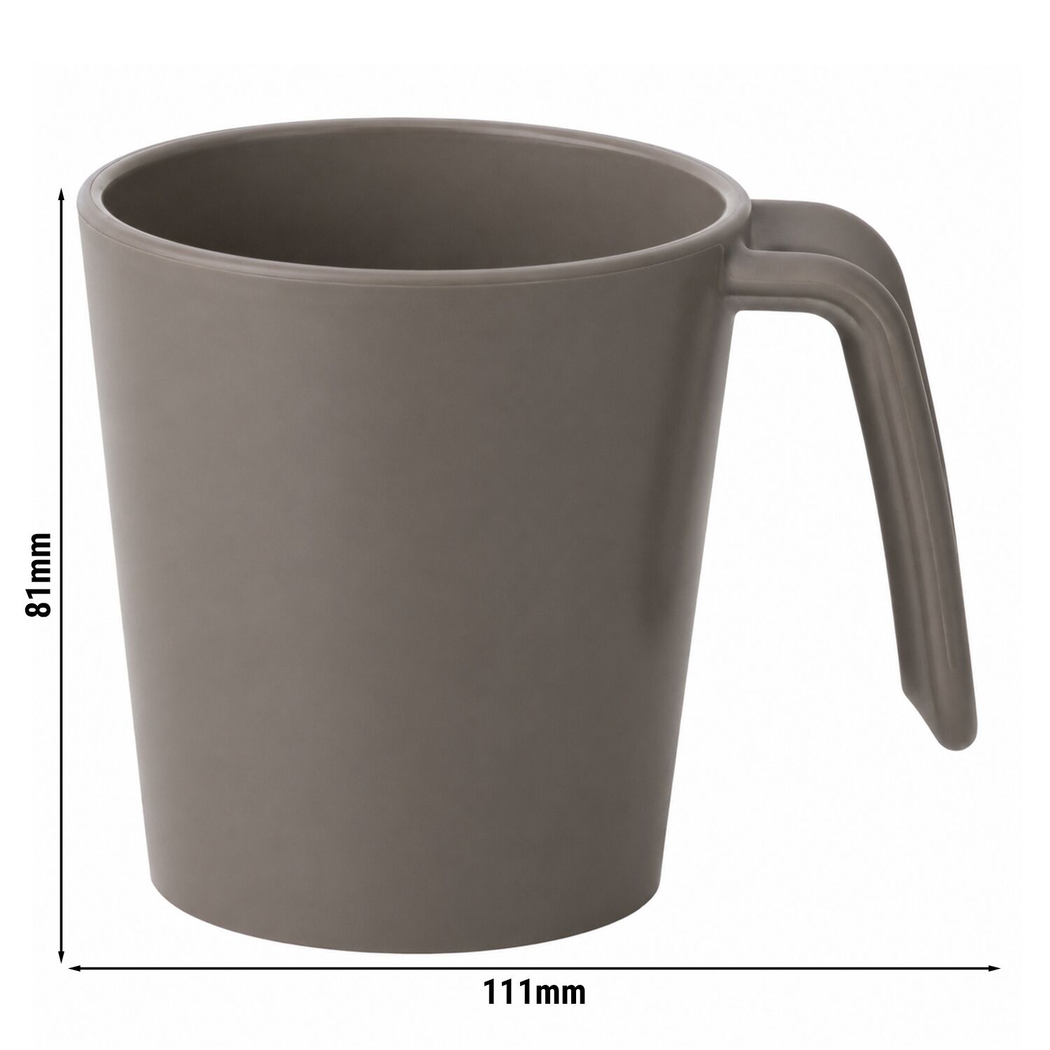 (30 pièces) Tasse à anse réutilisable - 260ml - Gris