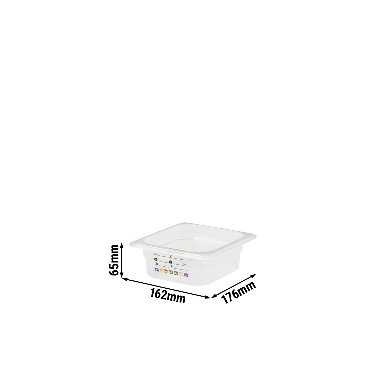 (6 pièces) CAMBRO | SafeTrak - Récipients en polypropylène GN 1/6 - laiteux - Hauteur : 65mm