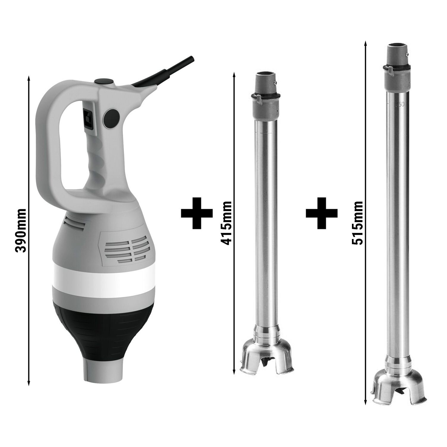 Mixeur plongeant professionnel - pied démontable inclus - pieds 350&450mm - 750 W - 1 vitesse