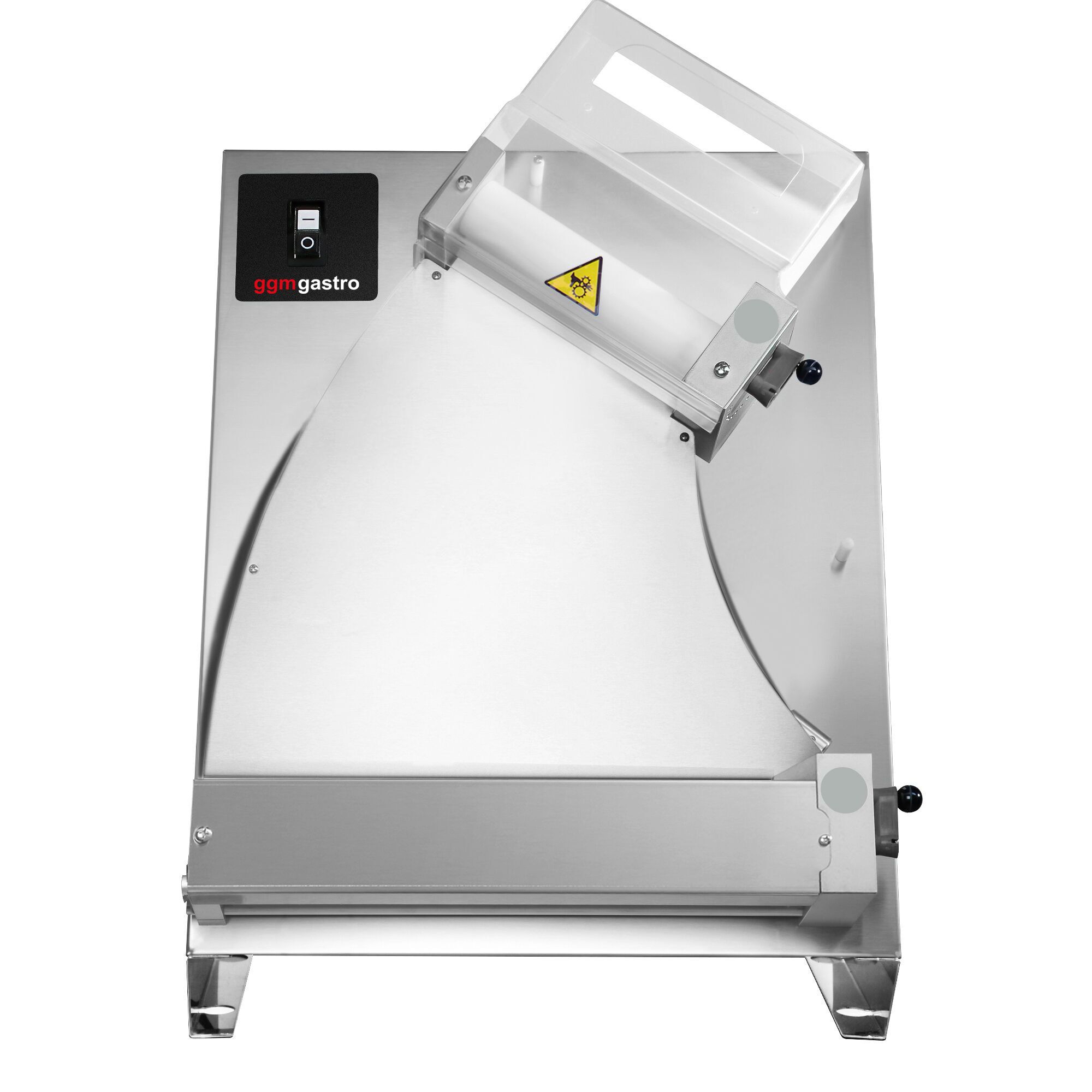 Façonneuse à pizza - pour Ø140–310mm - Épaisseur de pâte 1 à 4mm - 370W - Acier inoxydable