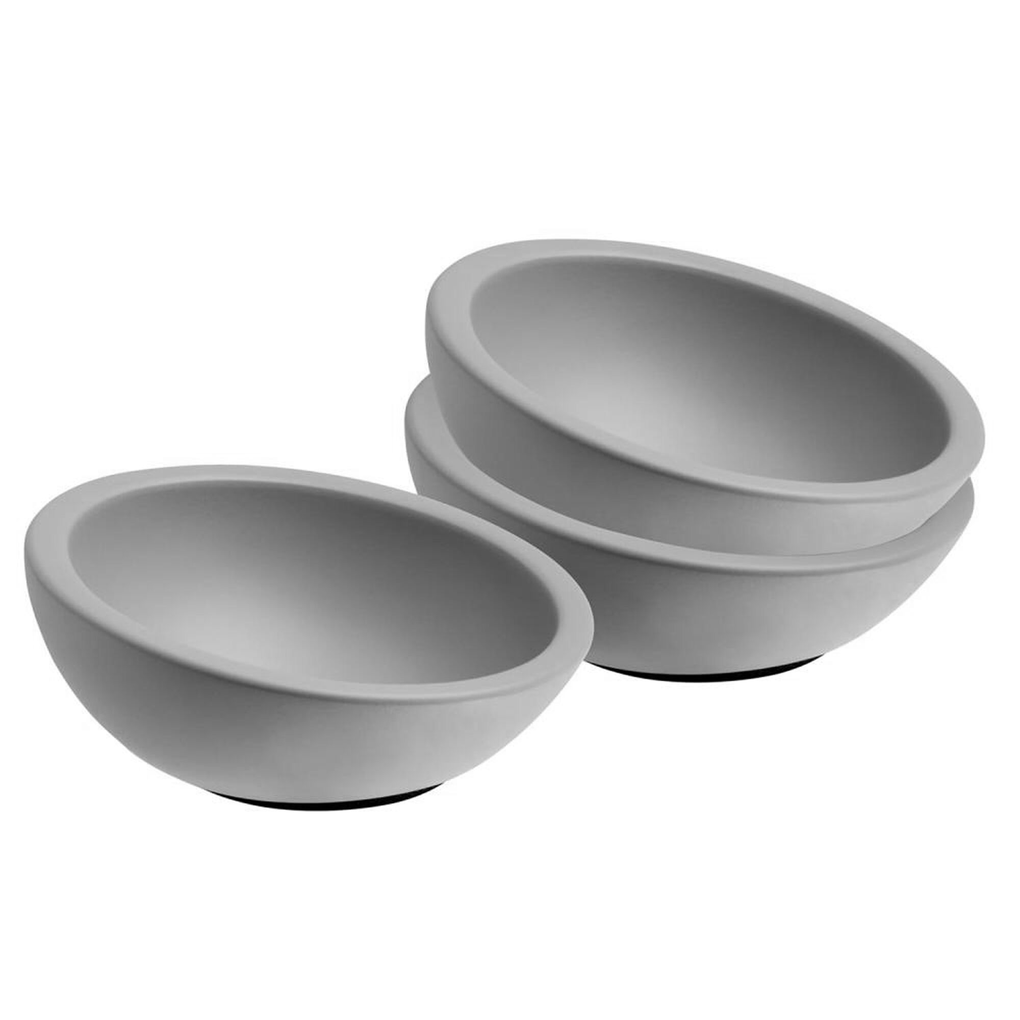 (6 pièces) Coupelles à sauce - ELEMENT - set de 3 - béton - 50 ml - Ø 100 mm - Gris