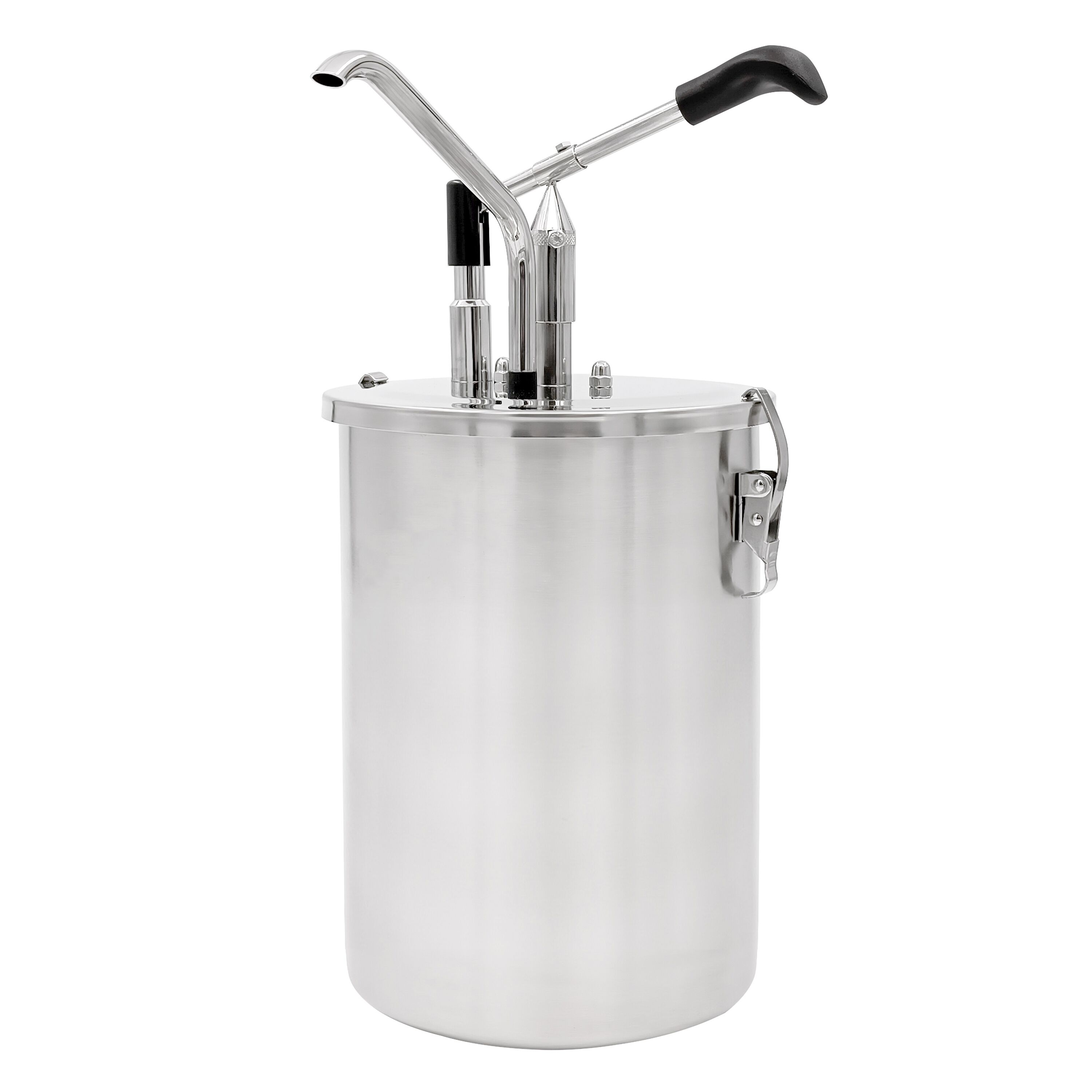 Distributeur de sauce - 10L - à levier - dosage réglable - acier inoxydable 18/10 - 225x480mm - avec cuve
