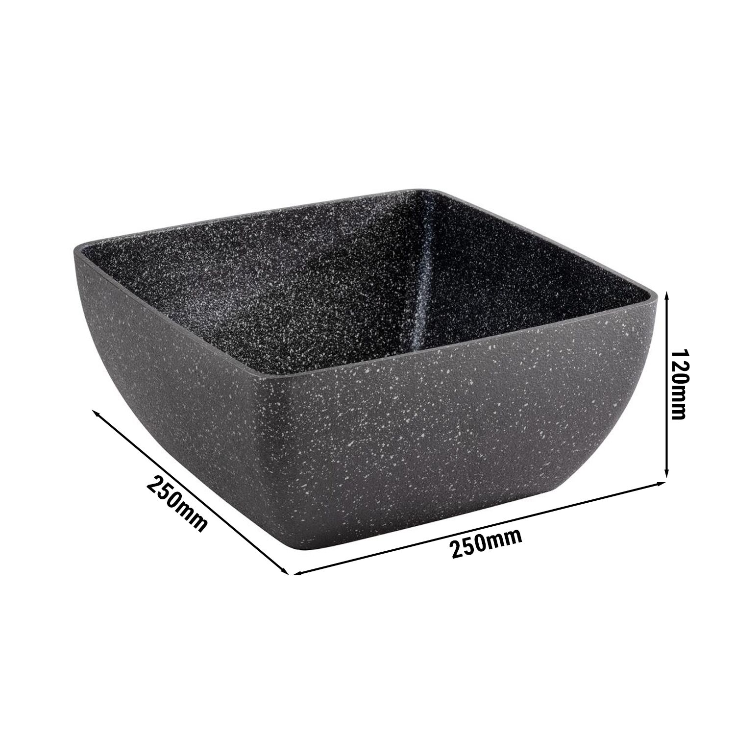 (6 pcs) Coupe - FROSTFIRE - Aluminium - 3,8L - carré - 250x250mm - Profondeur : 120mm - Gris moucheté