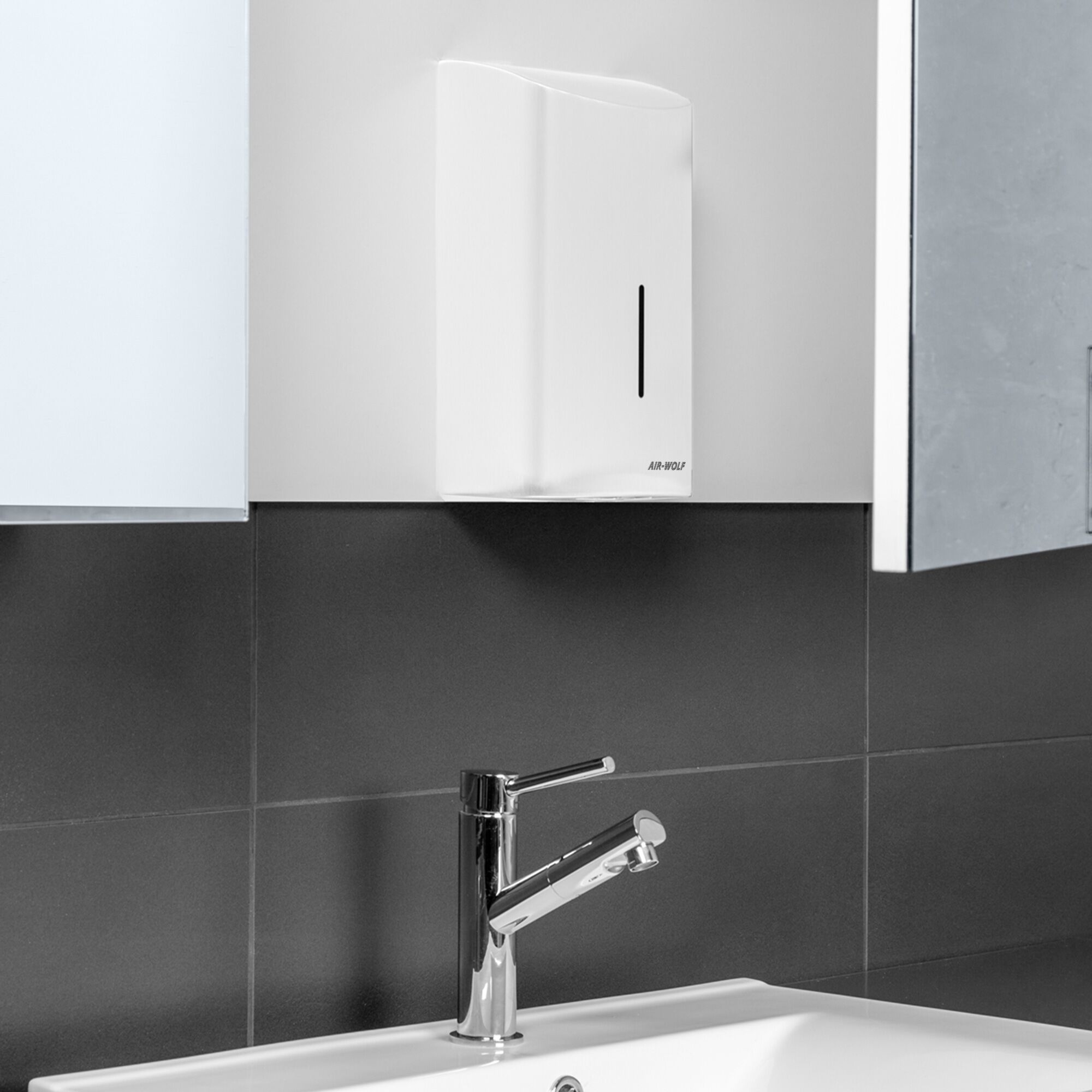 (2 pièces) AIR-WOLF | Sèche-mains avec capteur infrarouge – inox blanc