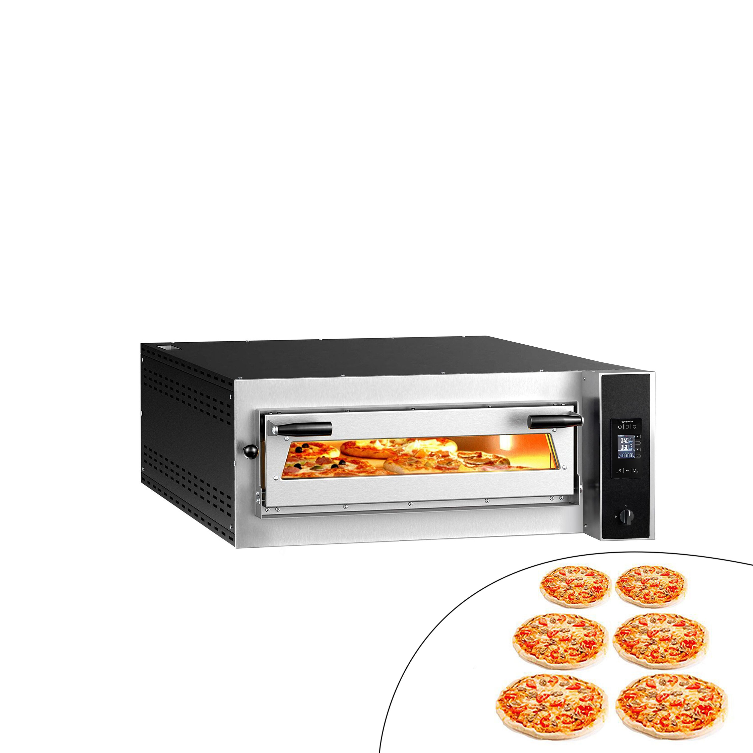 Four à pizza électrique – 6 x 35 cm (profondeur) – Digital