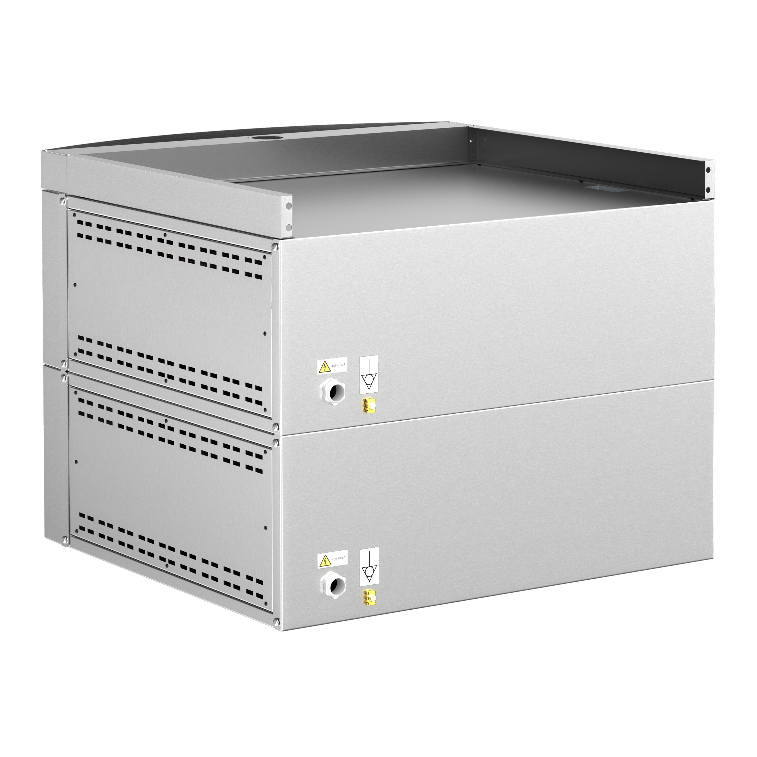 (2 szt.) Elektryczny Piec do pizzy - 2 x 4 x Ø34cm - Panel dotykowy - z okapem