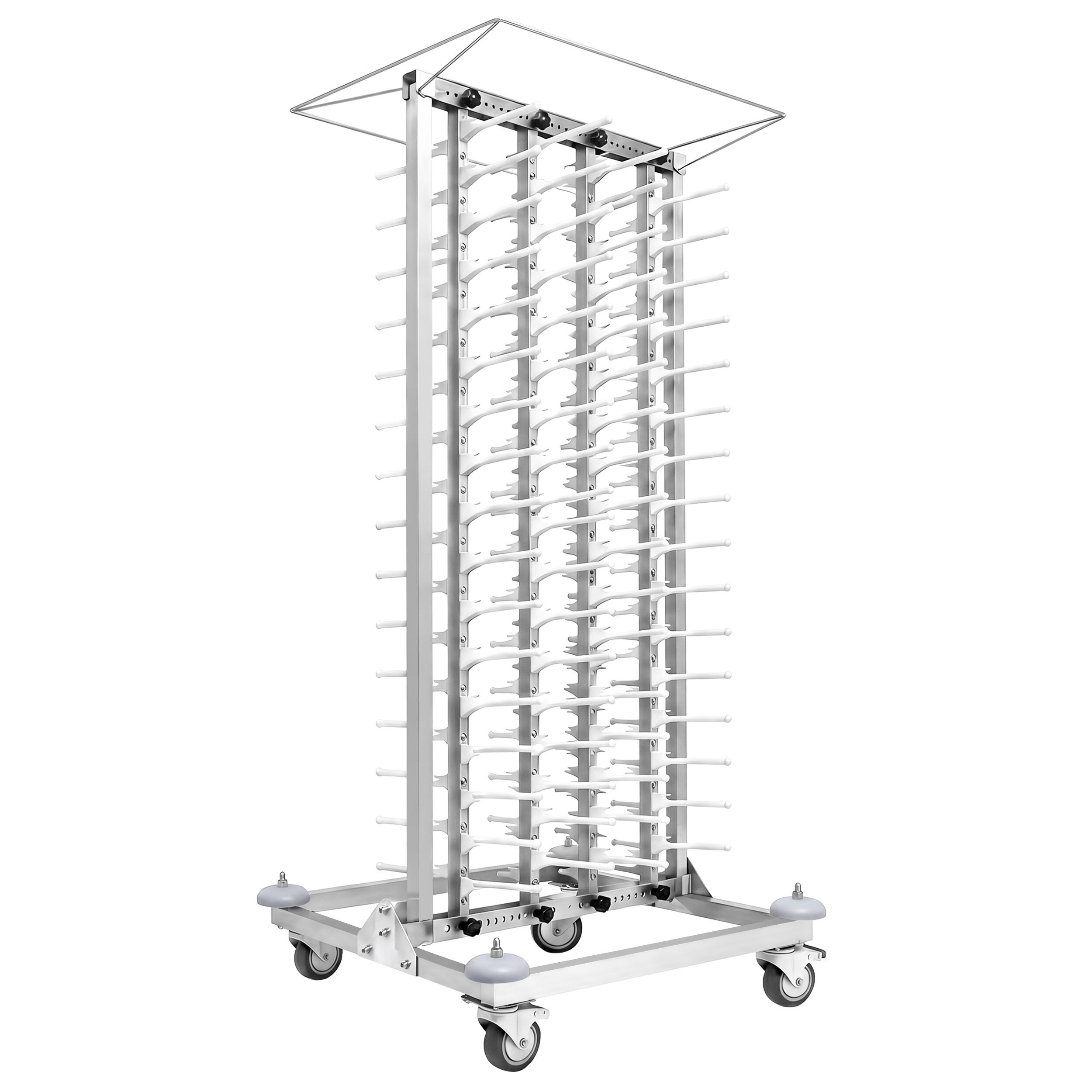 Commercial Mobile Plate Rack Double-Column - up to 80 Plates - Ø 16-32cm - Banqueting