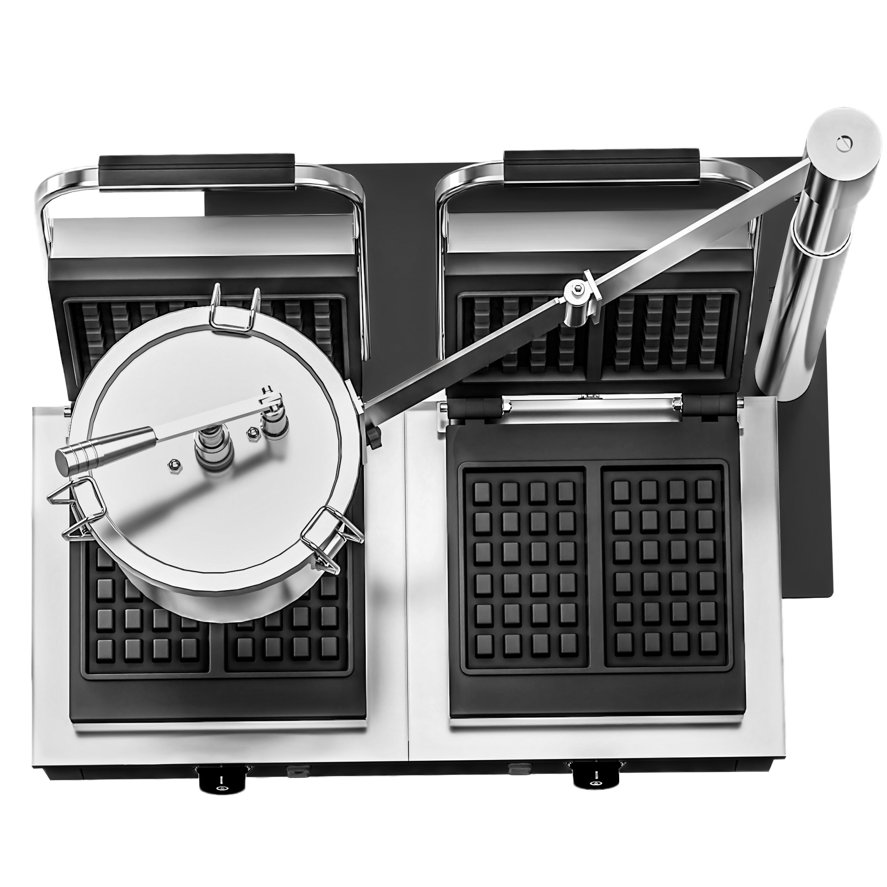 Distributeur de pâte à crêpes/gaufres - Manuel - 4L - Taille réglable - Acier inoxydable
