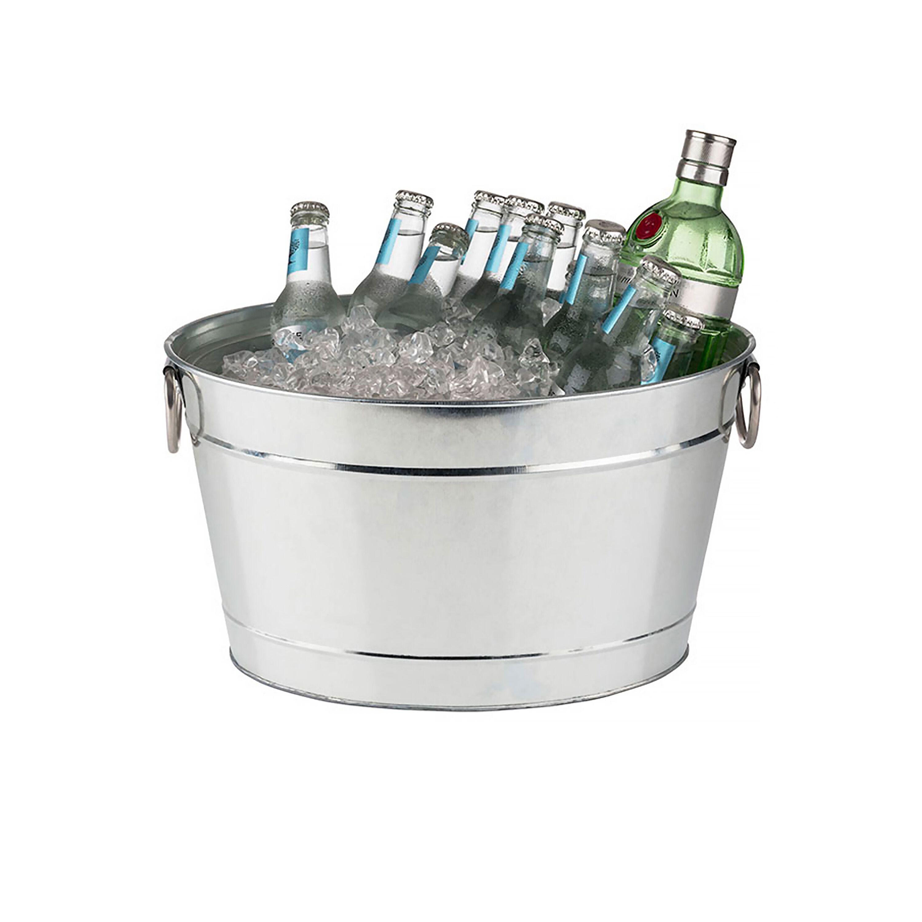 Vasque à bouteilles - TIN - Métal galvanisé - 11 litres - Hauteur:210mm - avec bac intérieur plastique