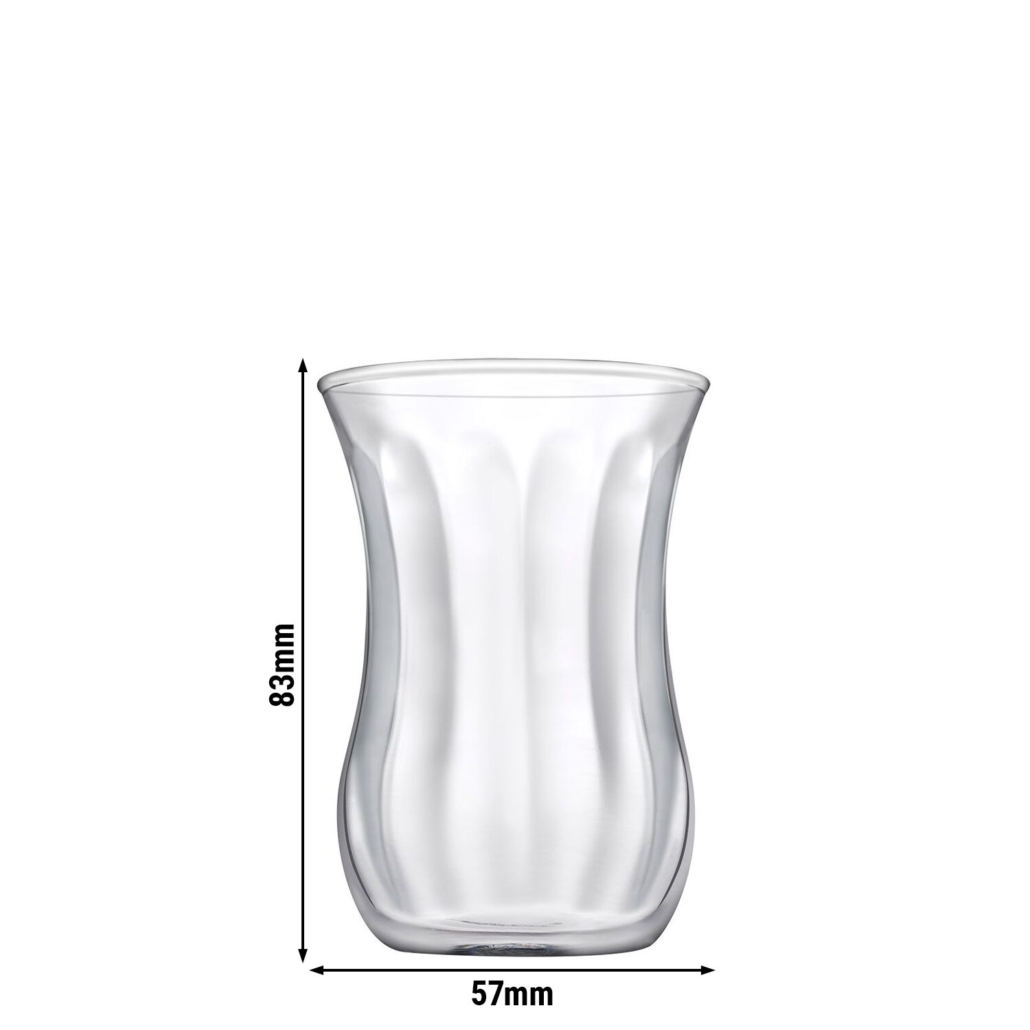 (72 pcs) Verre à thé texturé - AQUA - 120 ml