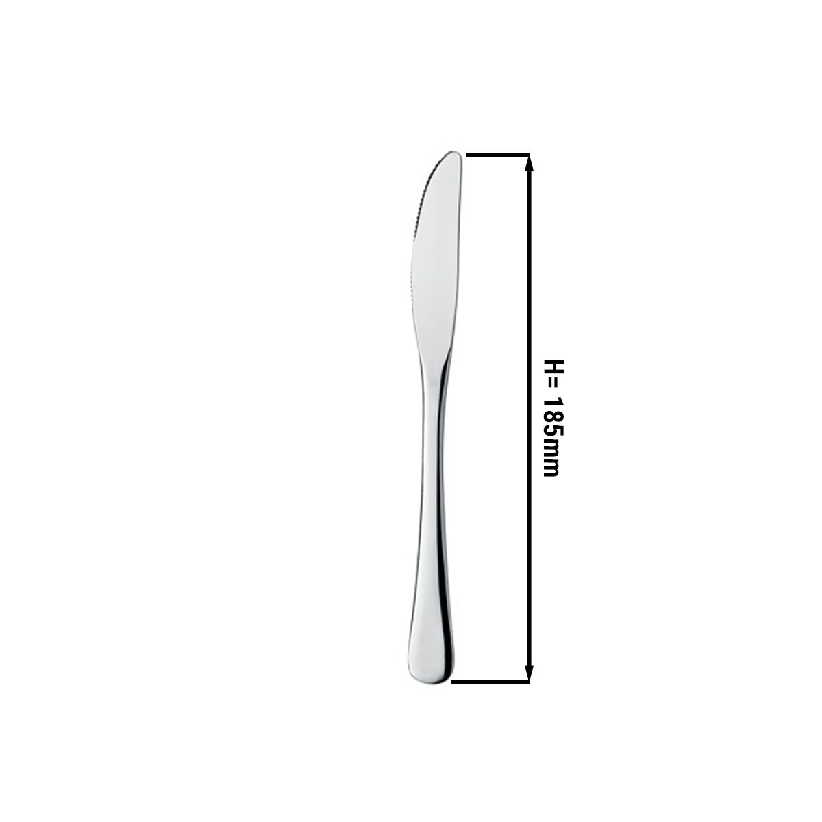 (12 pcs) Couteau à dessert Mila - Acier inoxydable 18/10 - 185mm - 12 pièces