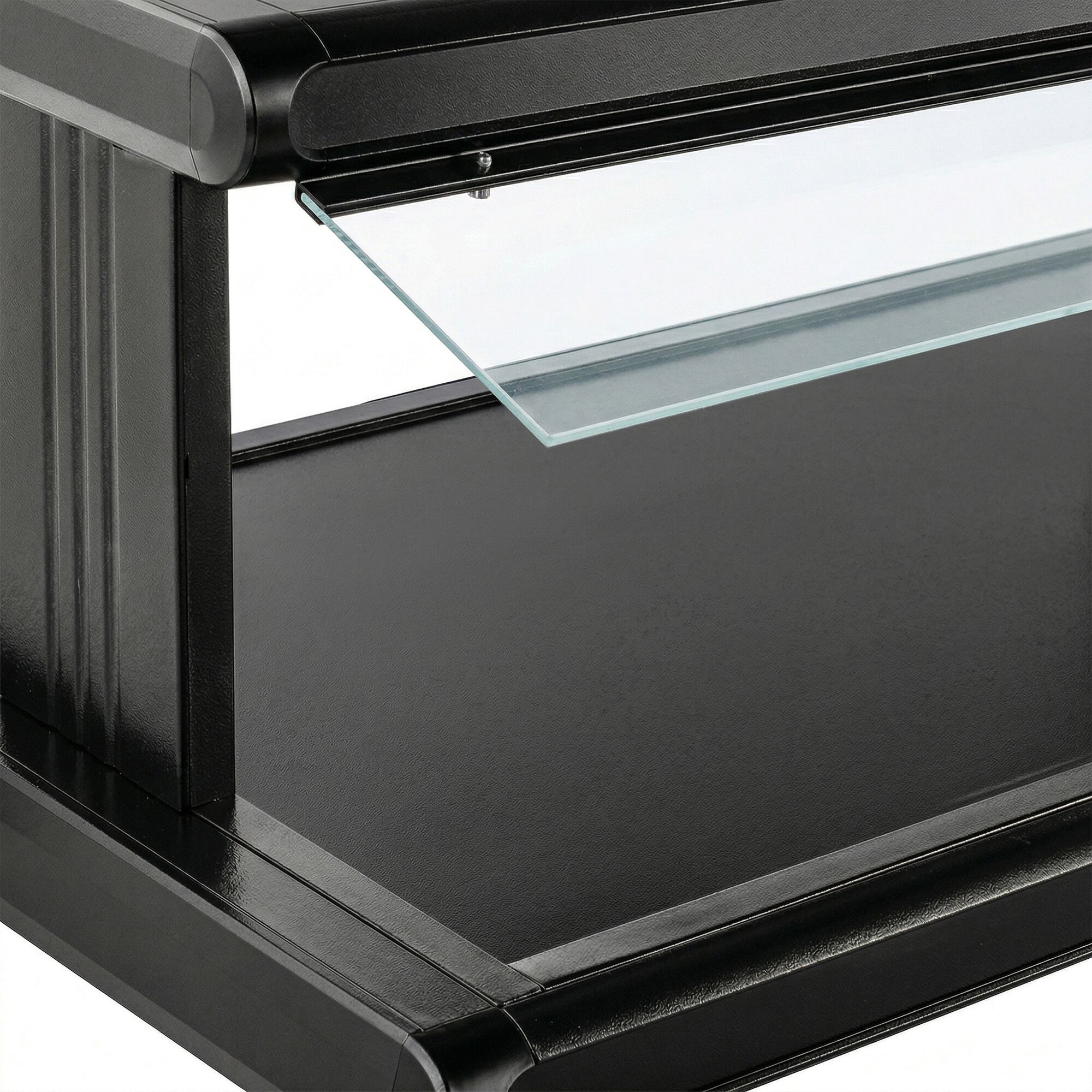 Plaque de maintien en température professionnelle avec surface en verre trempé - 919mm - 630W - avec pare-haleine en verre