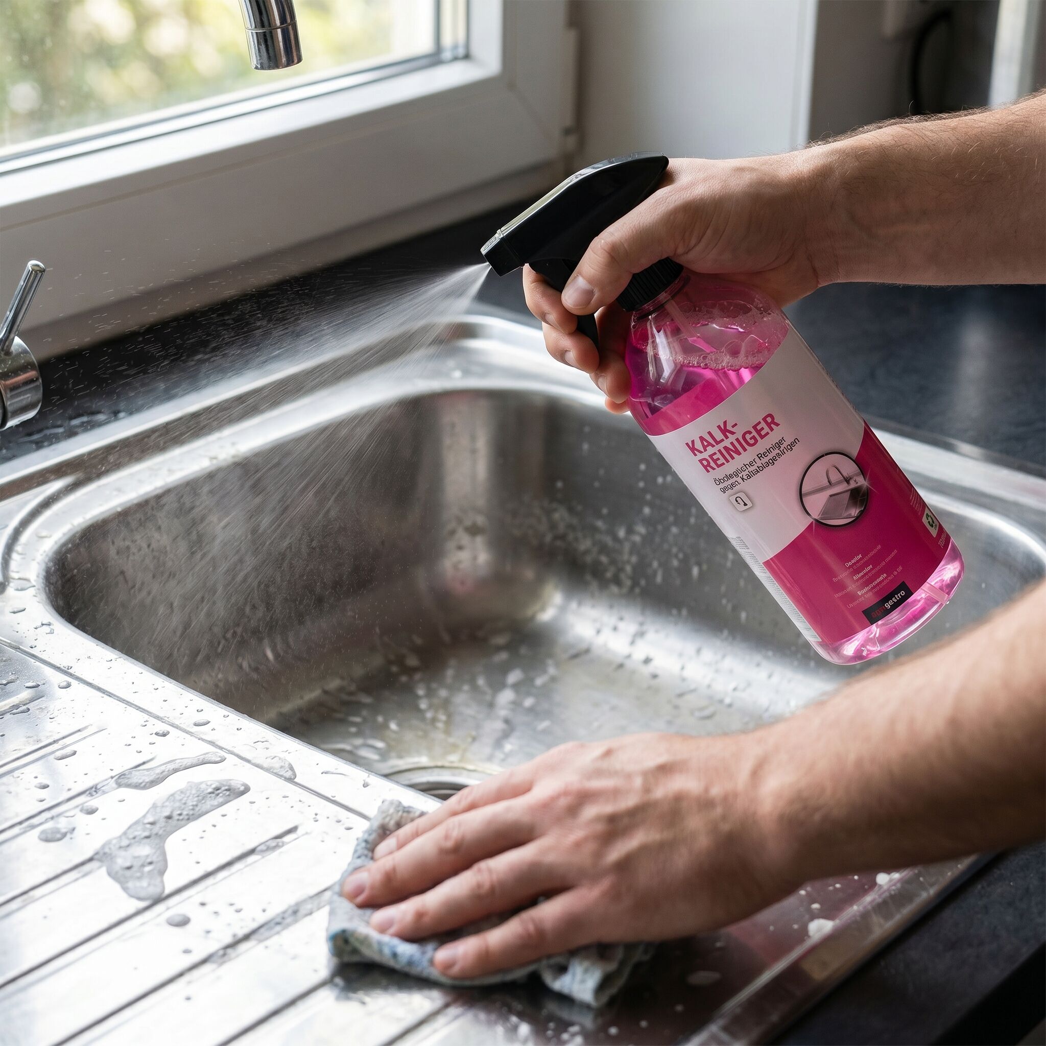 (6 stuks) Kalkreiniger spray à 750ml - 4,5 liter - ECO; Chloorvrij