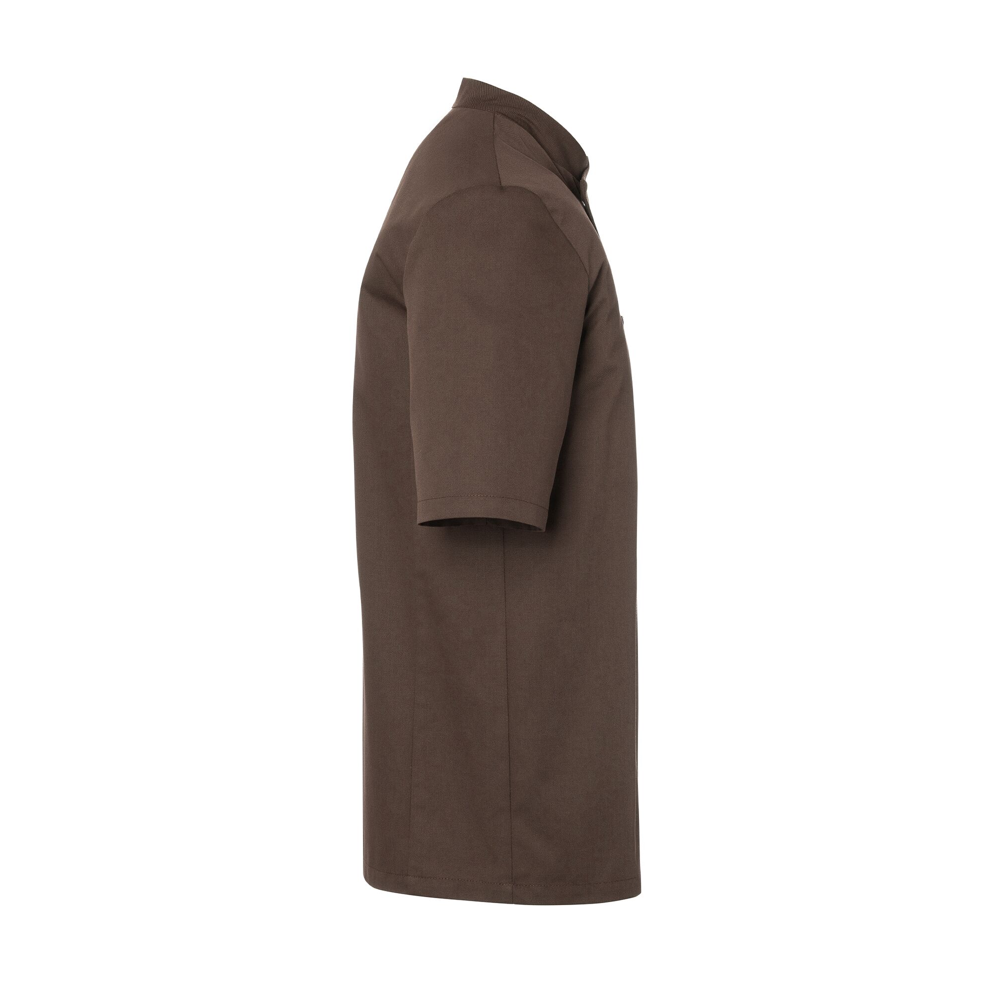KARLOWSKY | Gustav Men's Chef Jacket – Short Sleeve - Light Brown - Size 44 - Press-Stud Closure