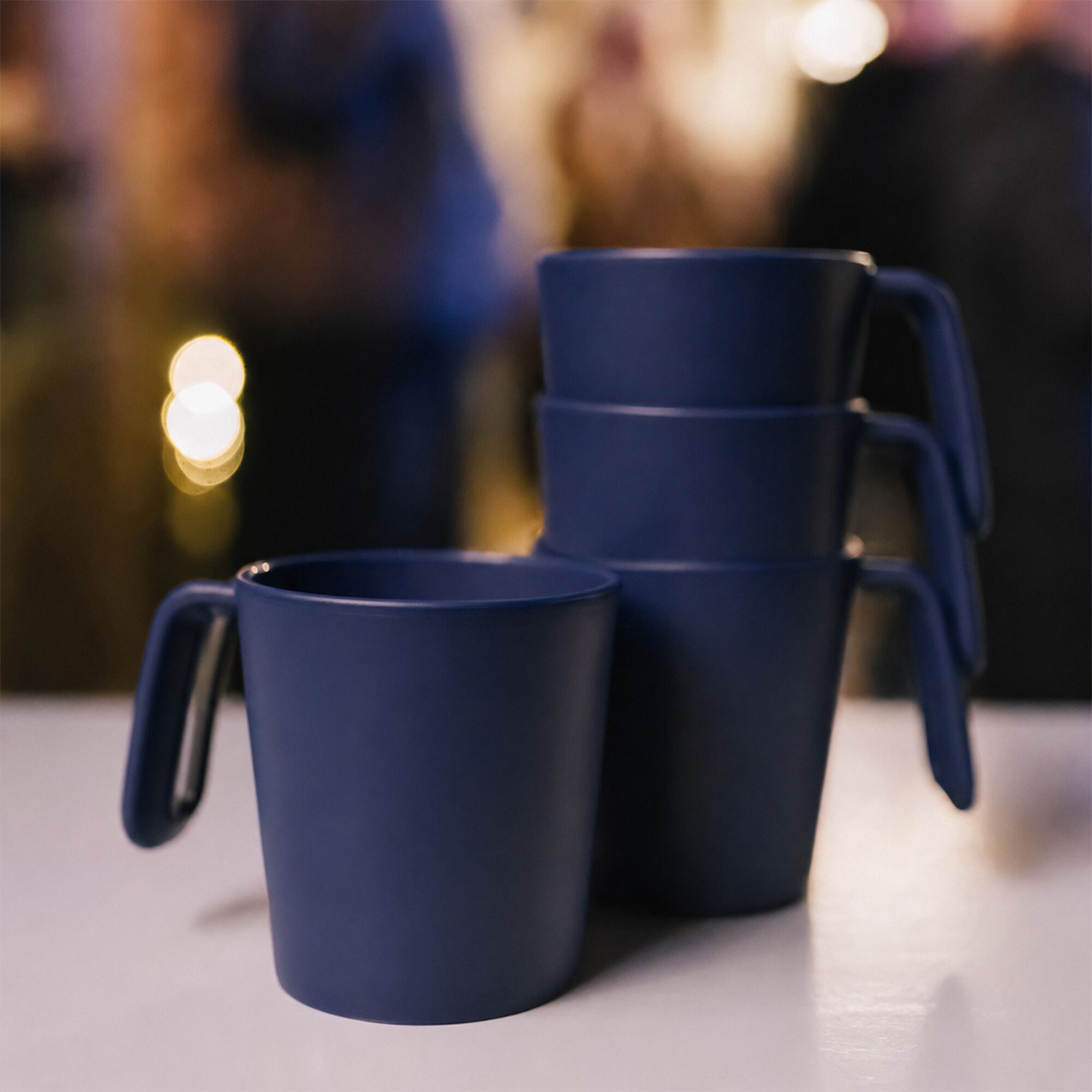 (30 pièces) Tasse à anse réutilisable - 260ml - Bleu
