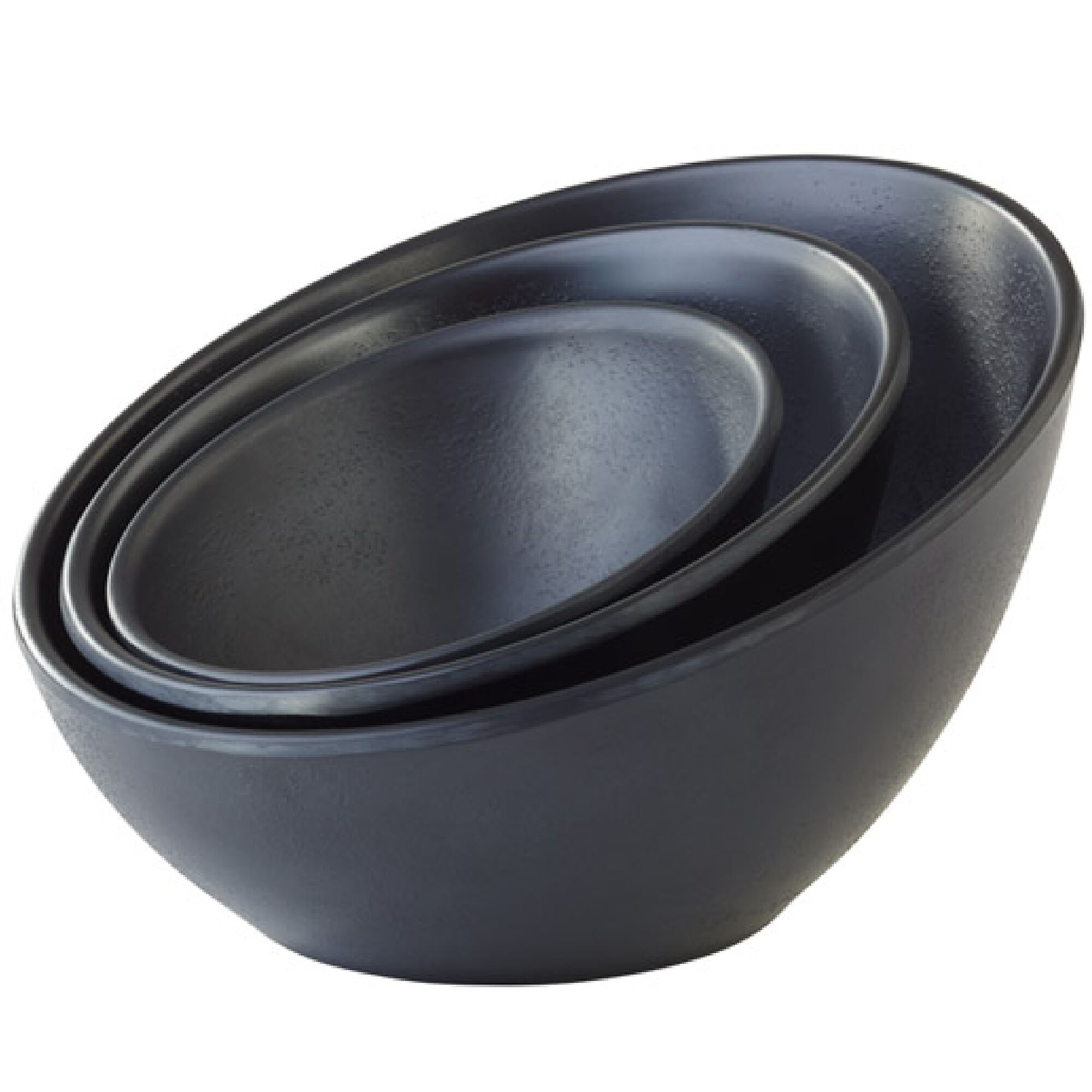 (6 pièces) Bol - ZEN - Mélamine - 0,15 litre - Ø 125 mm - Noir