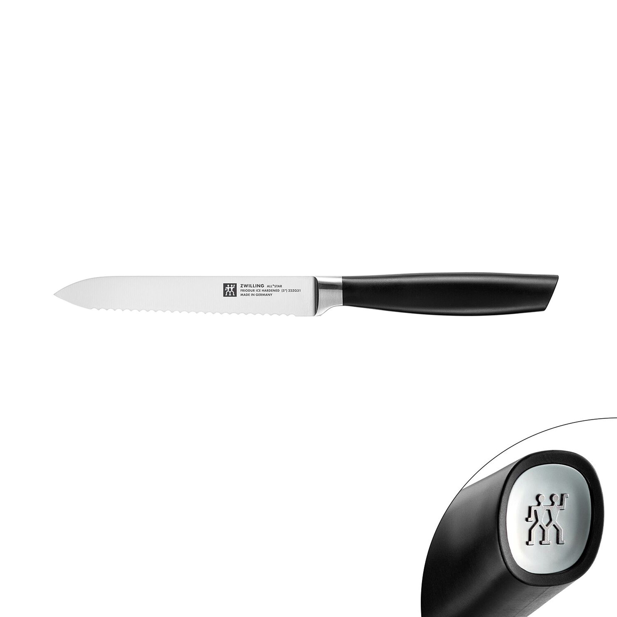 (1 piece) ZWILLING | All Star Utility Knife – 130 mm Blade - FRIODUR Ice-Hardened - Made in Germany