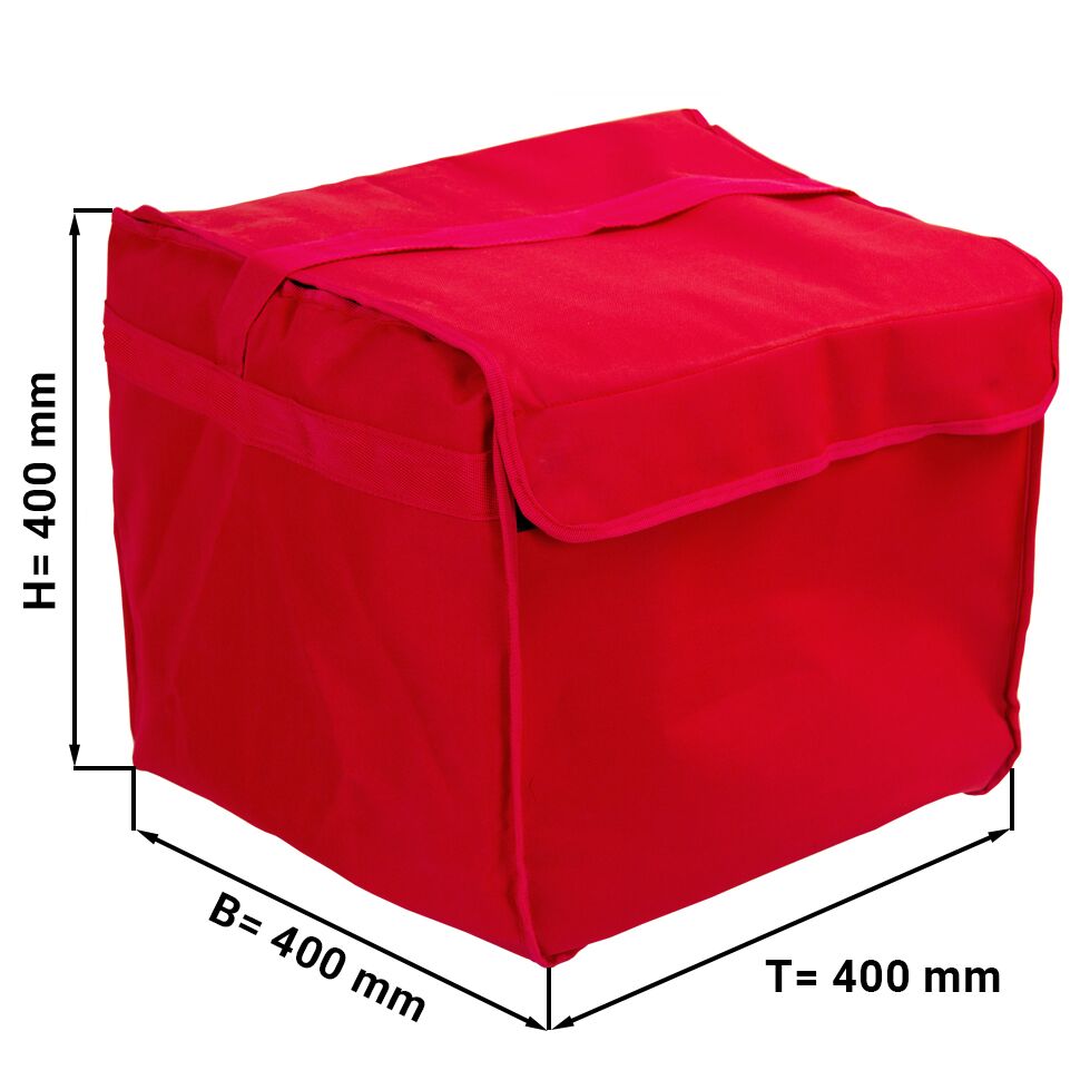 Sac à pizza / Sac isotherme - pour 8 boîtes à pizza 37x37cm - Rouge