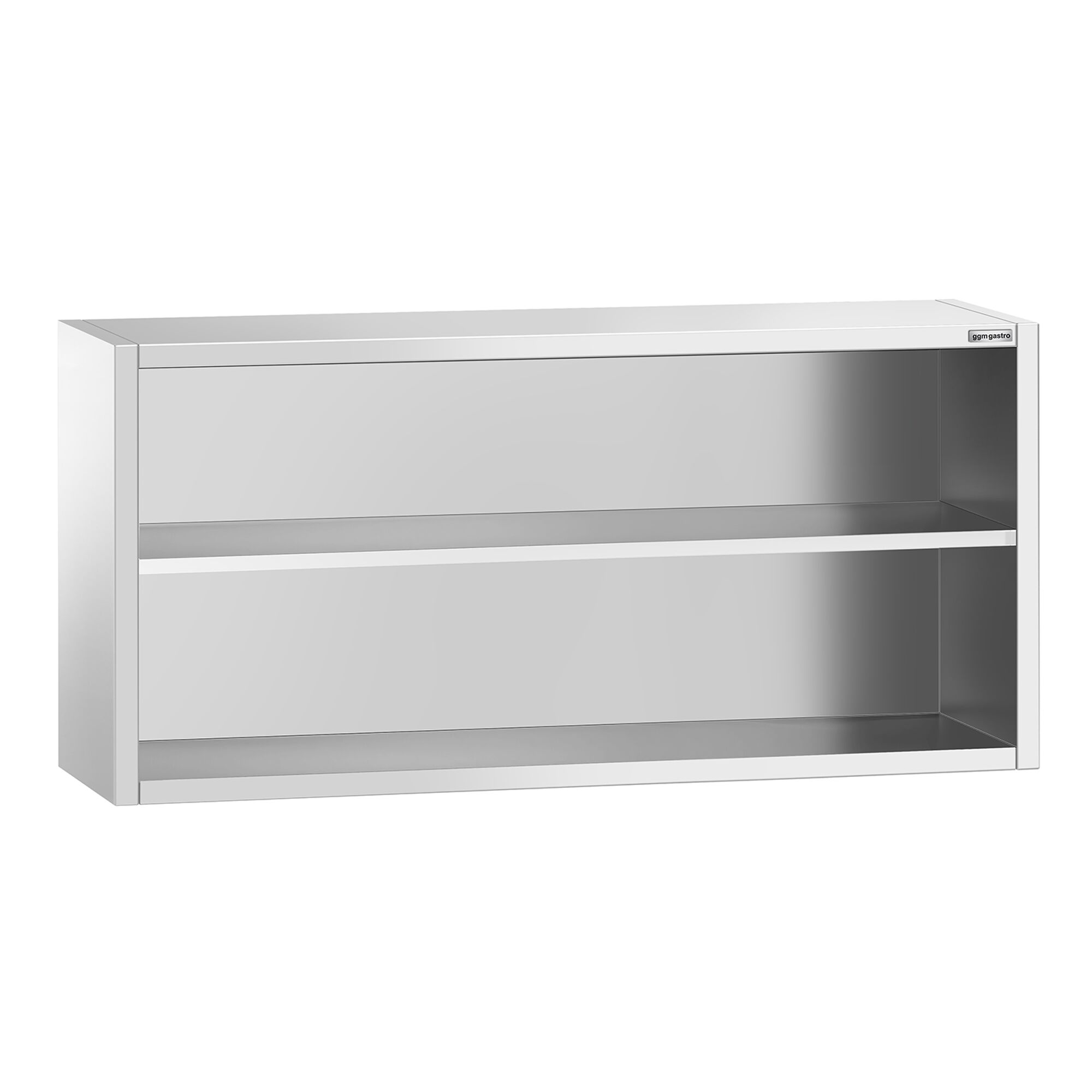 Armoire murale en acier inoxydable PREMIUM - 1800x400mm - sans portes (ouvert) - 800mm de haut