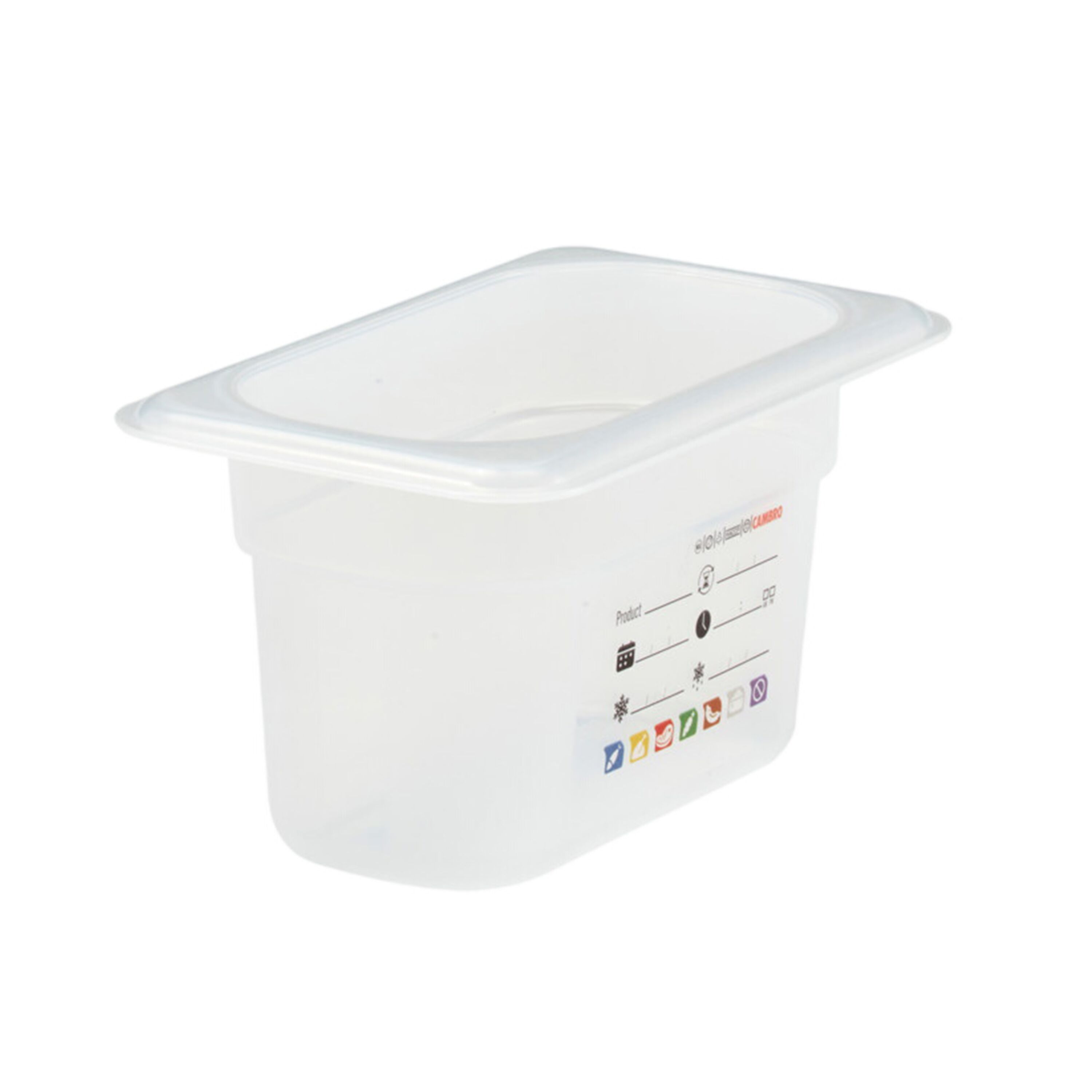 (6 pièces) CAMBRO | SafeTrak - Récipients en polypropylène GN 1/9 - laiteux - Hauteur : 100mm