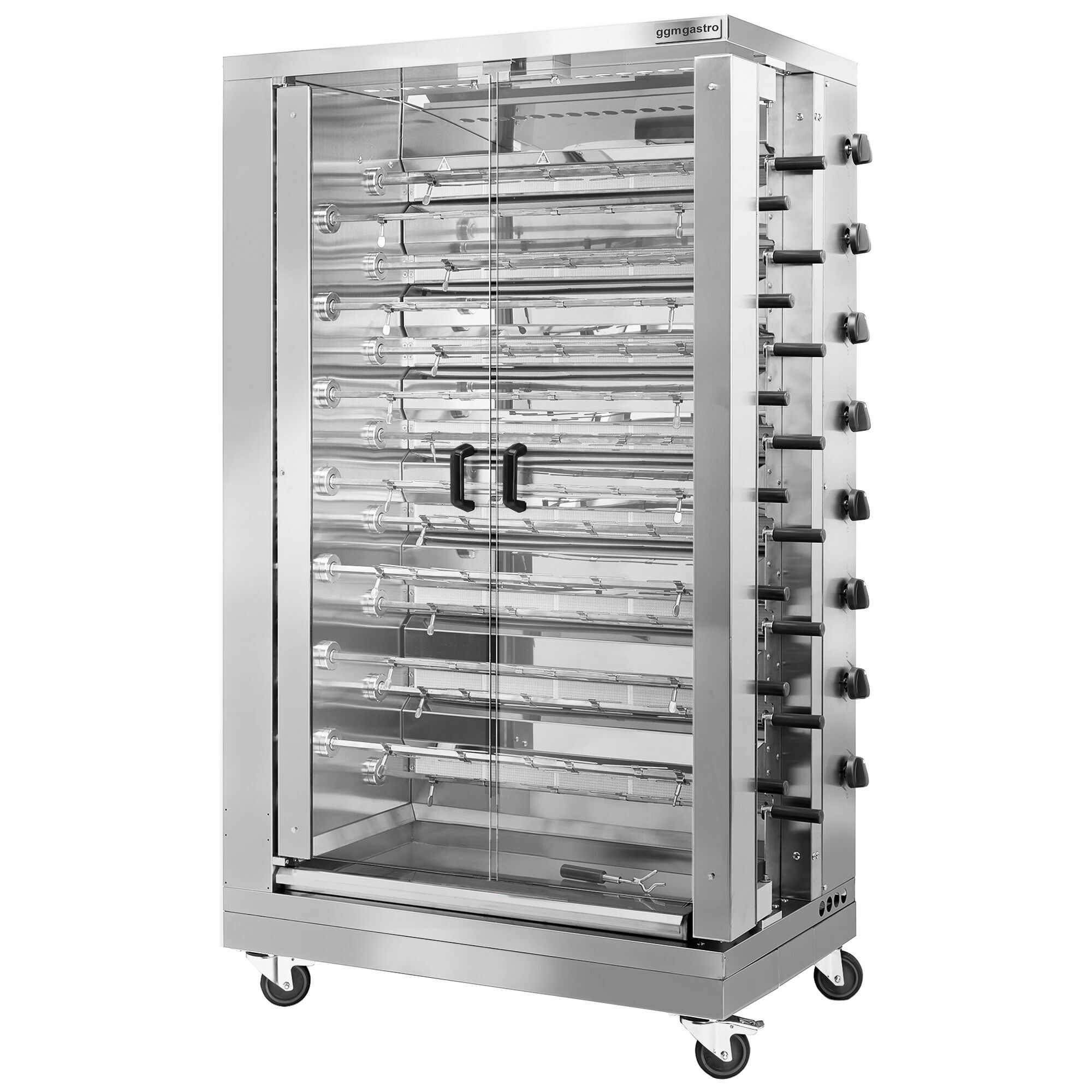 Gaz Rôtissoire à poulets Verticale - avec 15 broches pour jusqu’à 90 poulets - 47,2kW
