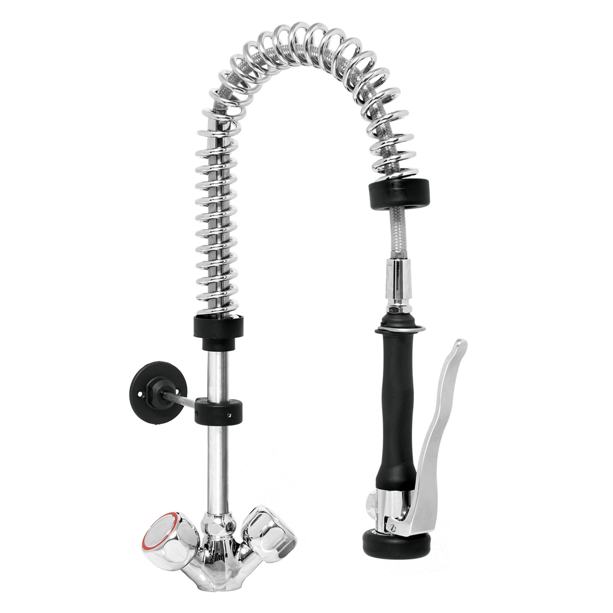 Douchette de prélavage monotrou 6000 – avec robinet mélangeur et 2 vannes de mélange