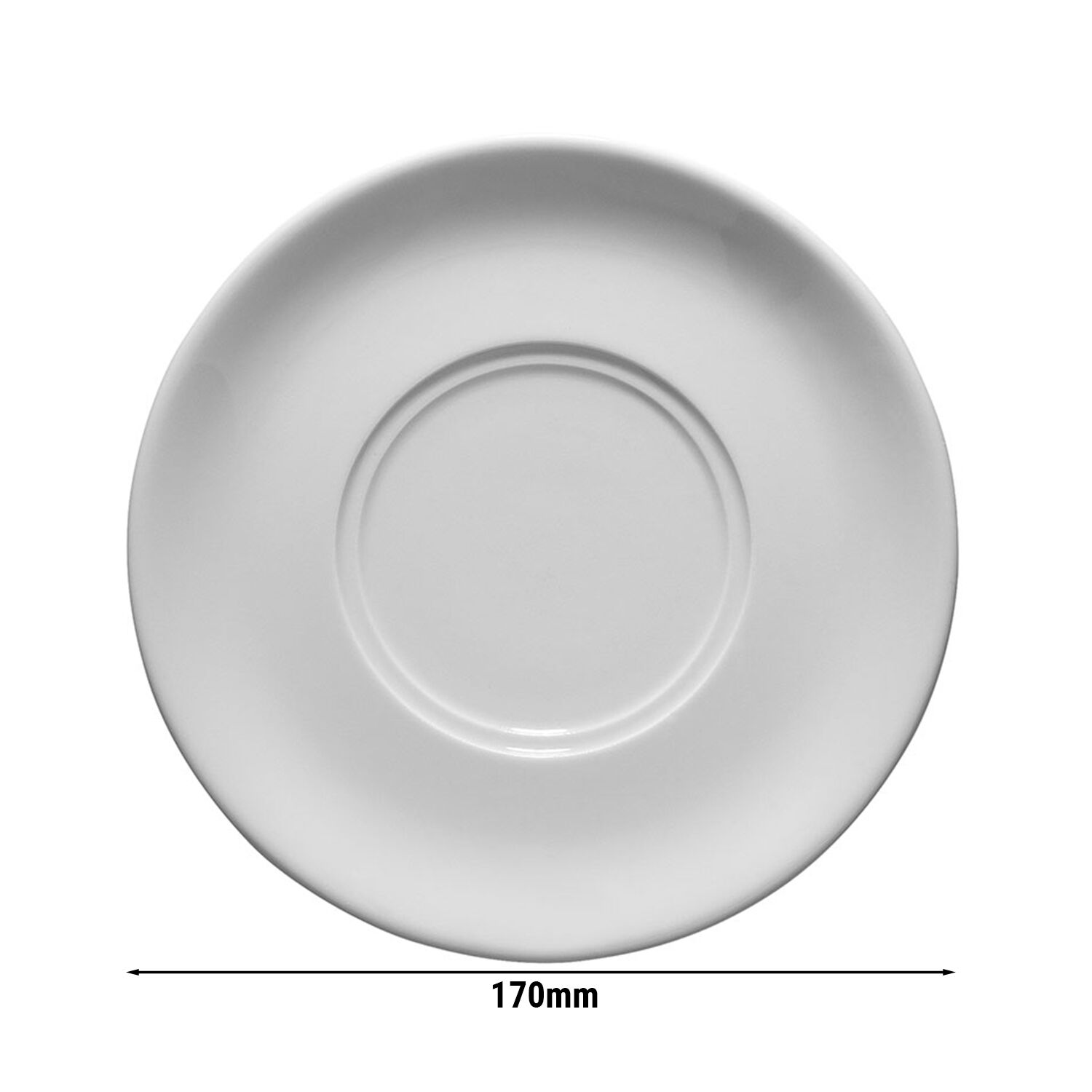 (12 pcs) ENTITY - Soucoupe à café / thé - Ø170mm - Blanc