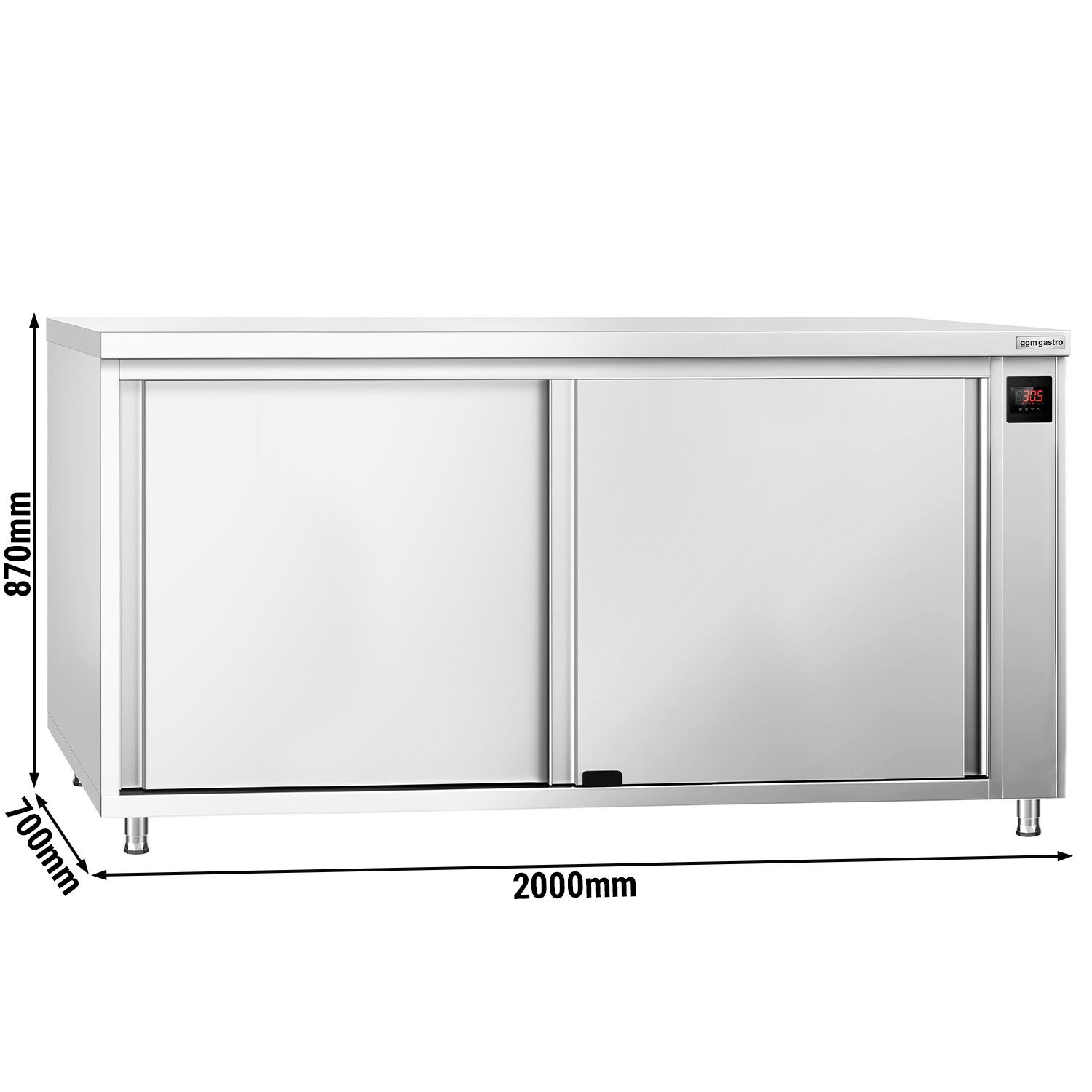 Armoire chauffante professionnelle - 2kW - 1 étagères - 2000x700x870mm