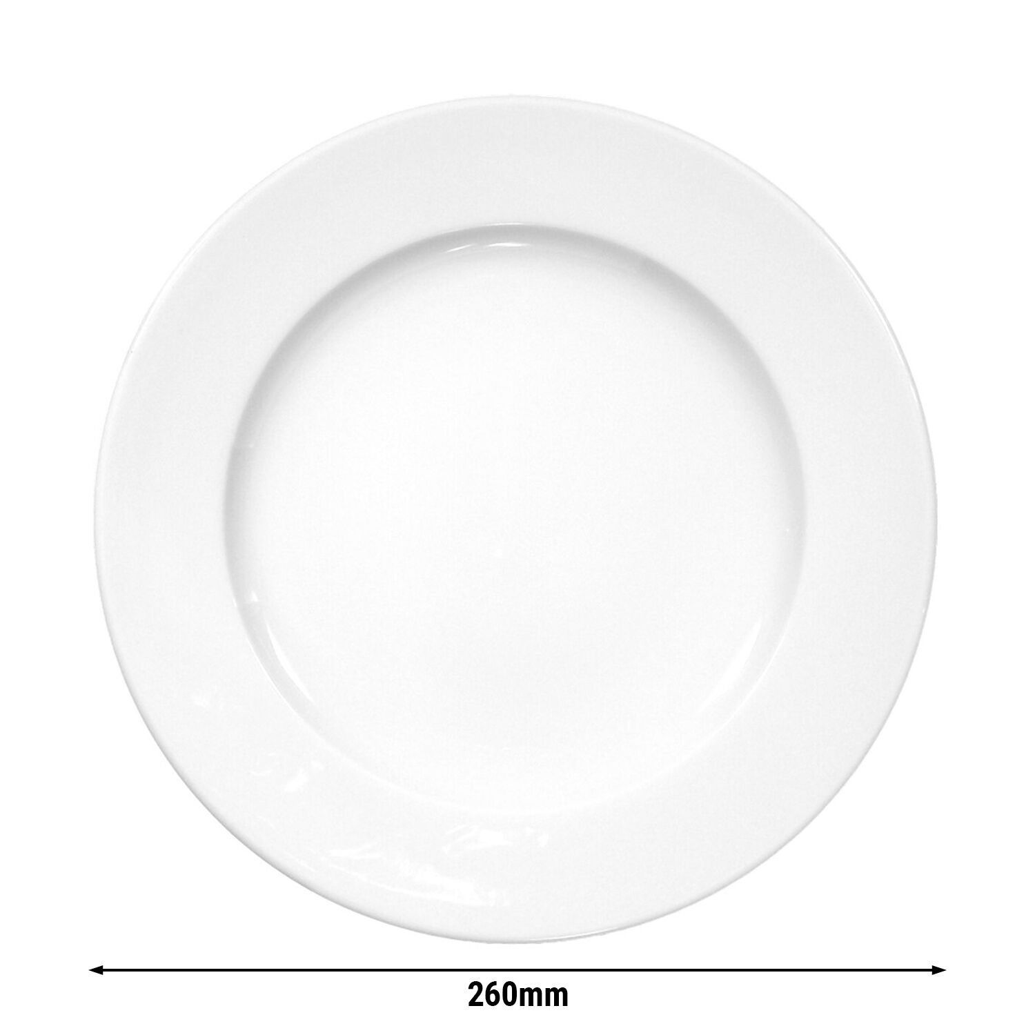 (6 pièces) SELTMANN WEIDEN | Assiette plate - Ø 260mm - Blanc/Uni  