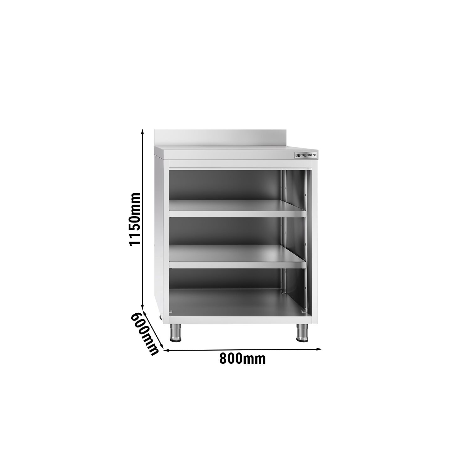 Table de préparation de cocktail - Acier inoxydable - 800x600mm - avec étagère basse