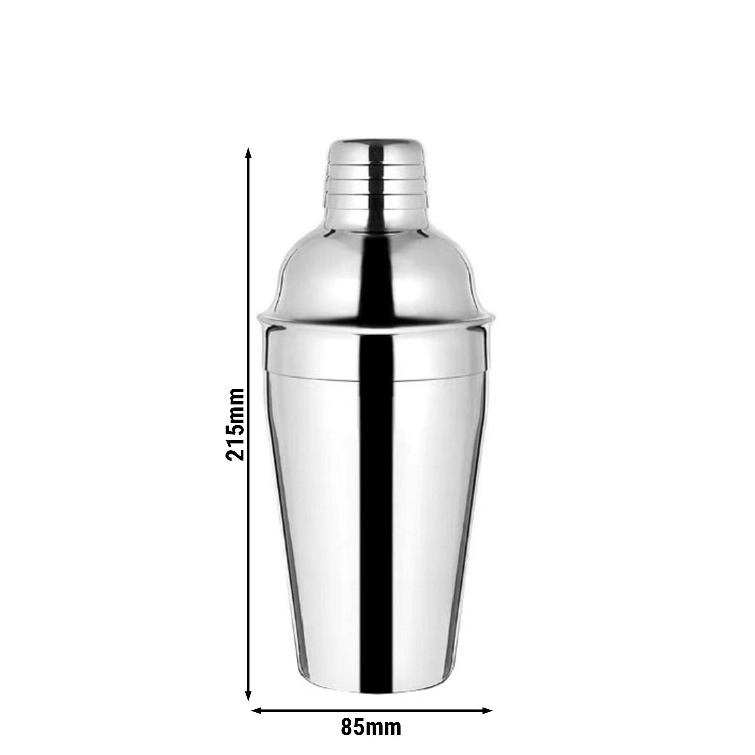 (6 pièces) Shaker à cocktail - inox - 550 ml