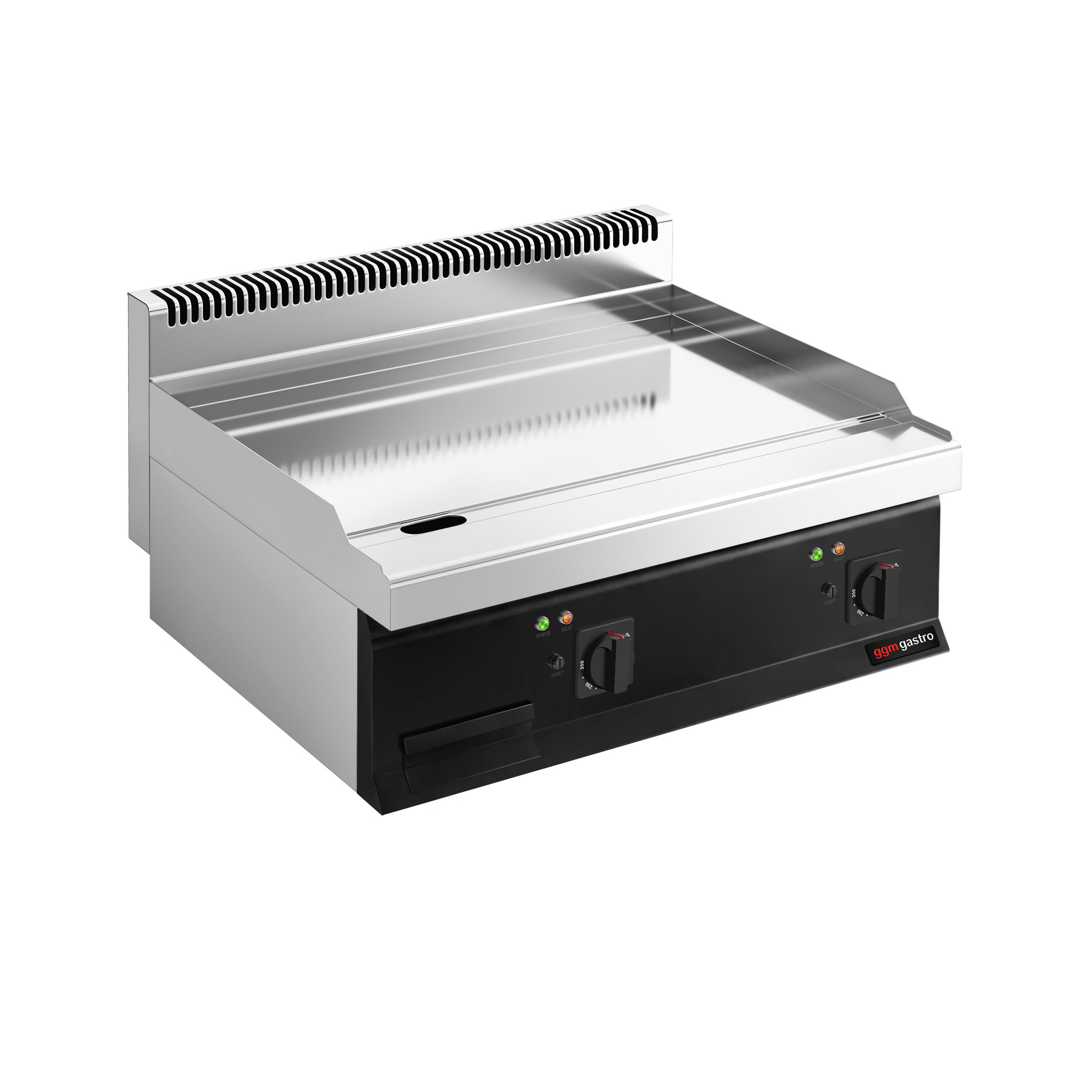 Plaque de cuisson électrique avec revêtement en chrome dur - 8 kW - lisse