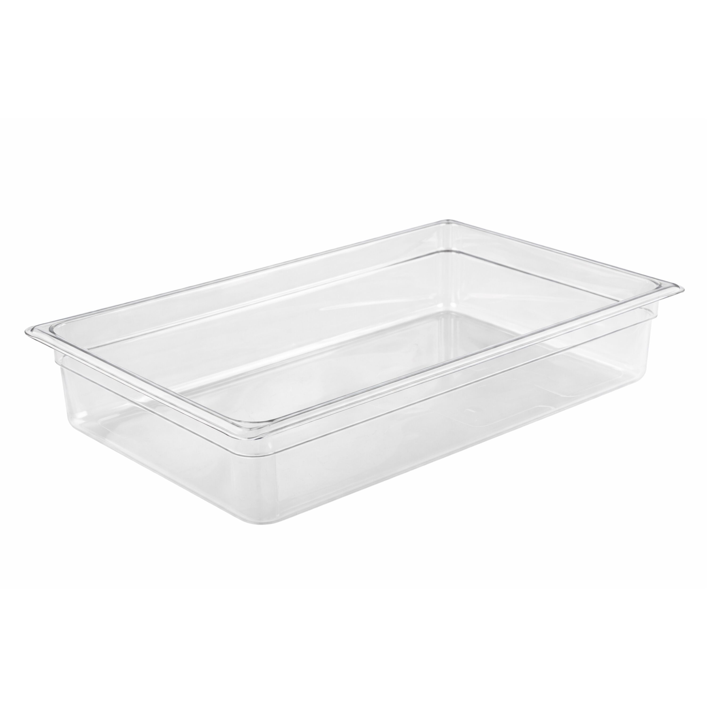 (6 pièces) Bac en Polycarbonate GN 1/1 - Transparent - Hauteur : 100 mm