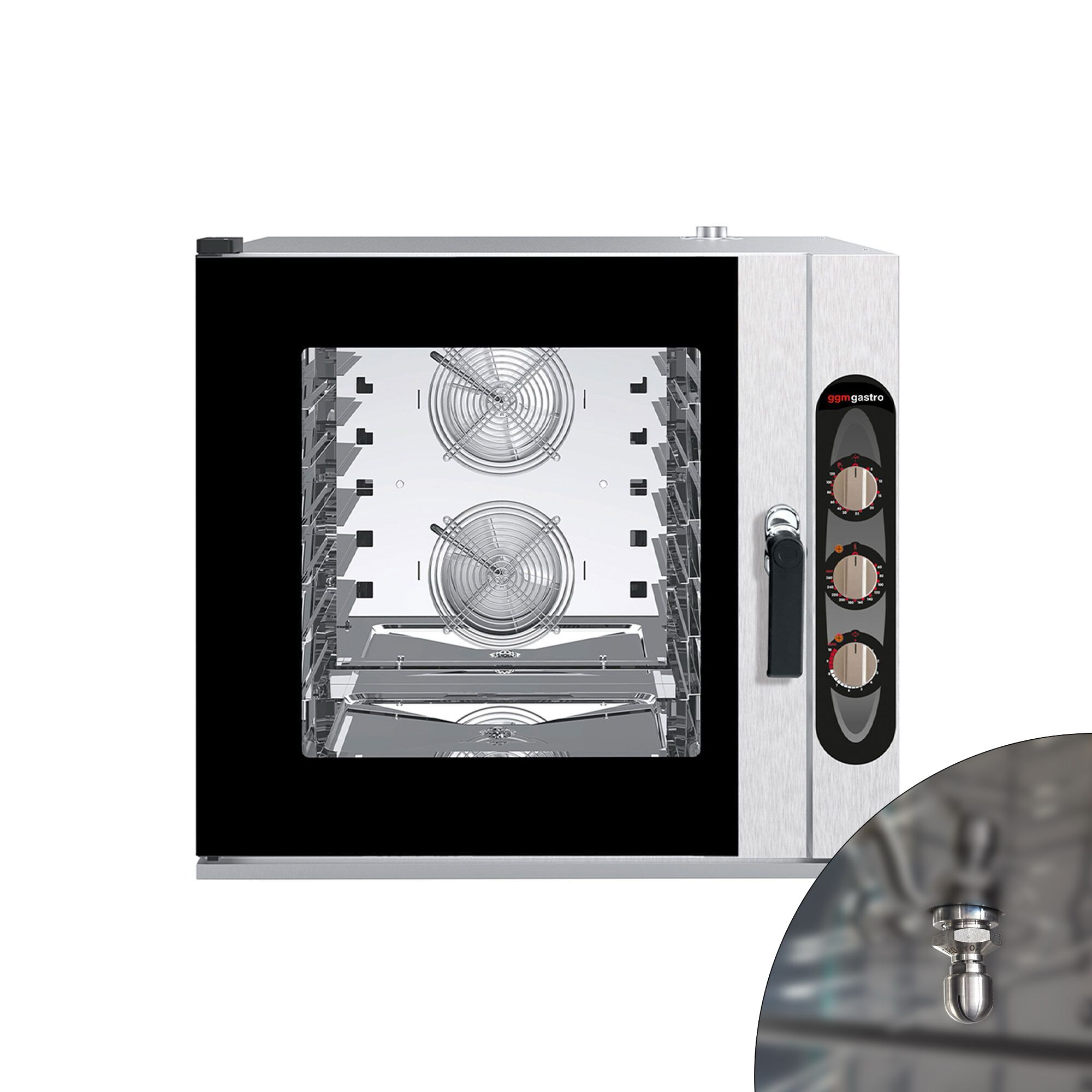 Electric Commercial Combi Oven - Manual Controls - 7x GN 1/1 - incl. Mounting brackets