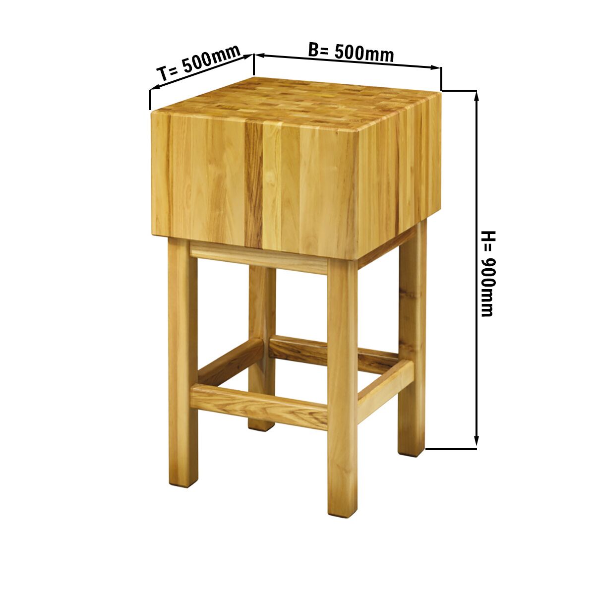 Butcher Block - Acacia Wood - 500x500mm