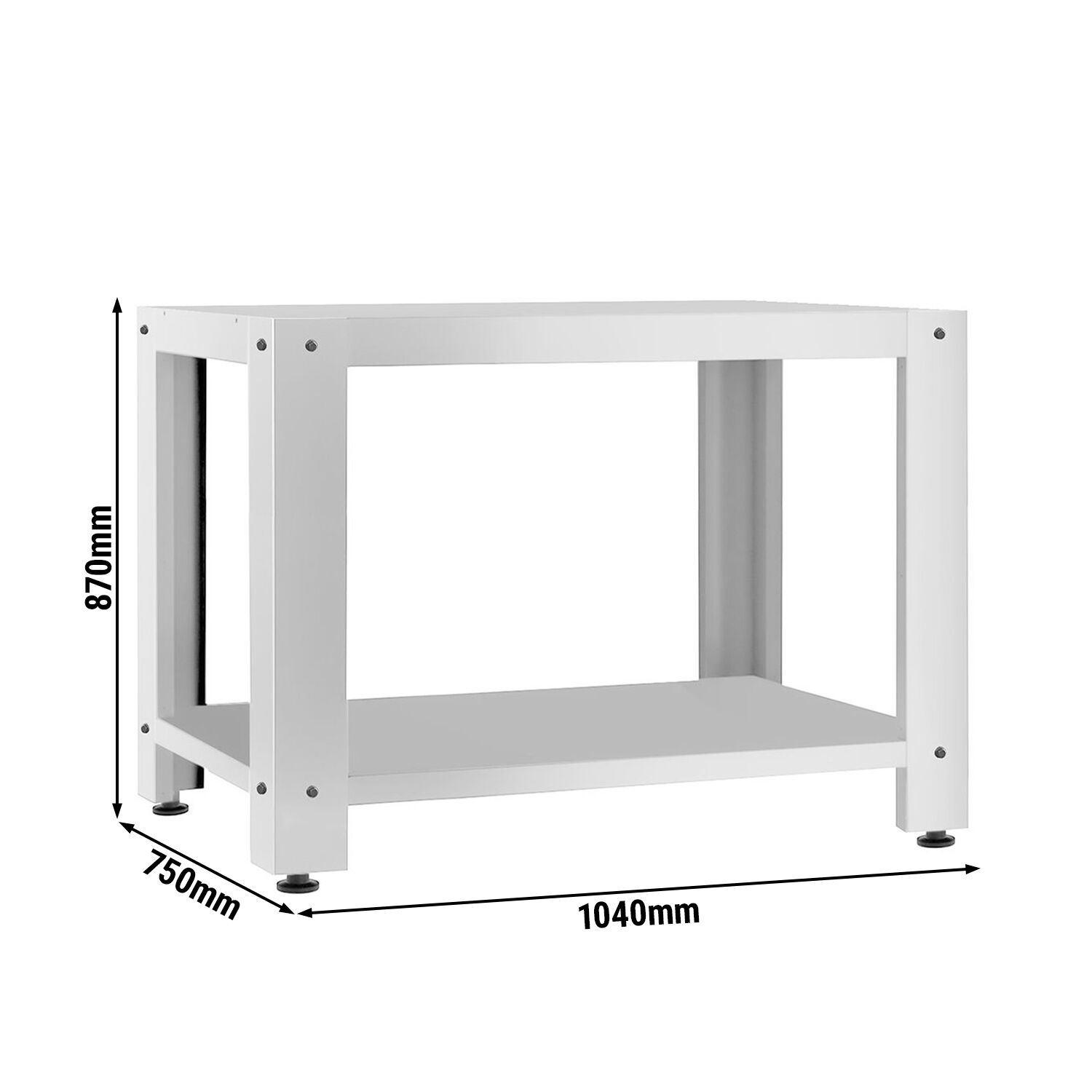 Support pour four à pizza - 1055x755x870mm - Inox - avec 1 étagère - pour POE4430VSN